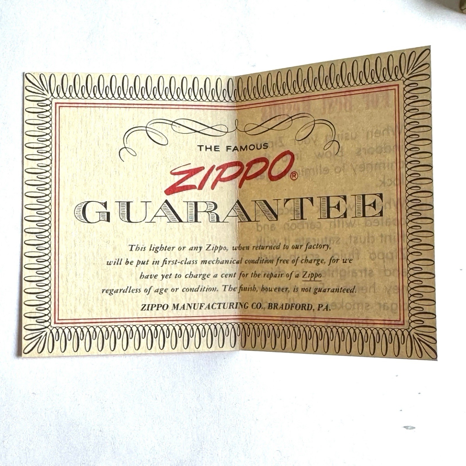 zippo lighter No. 200 Brush Finish in original box 1965 UNTESTED