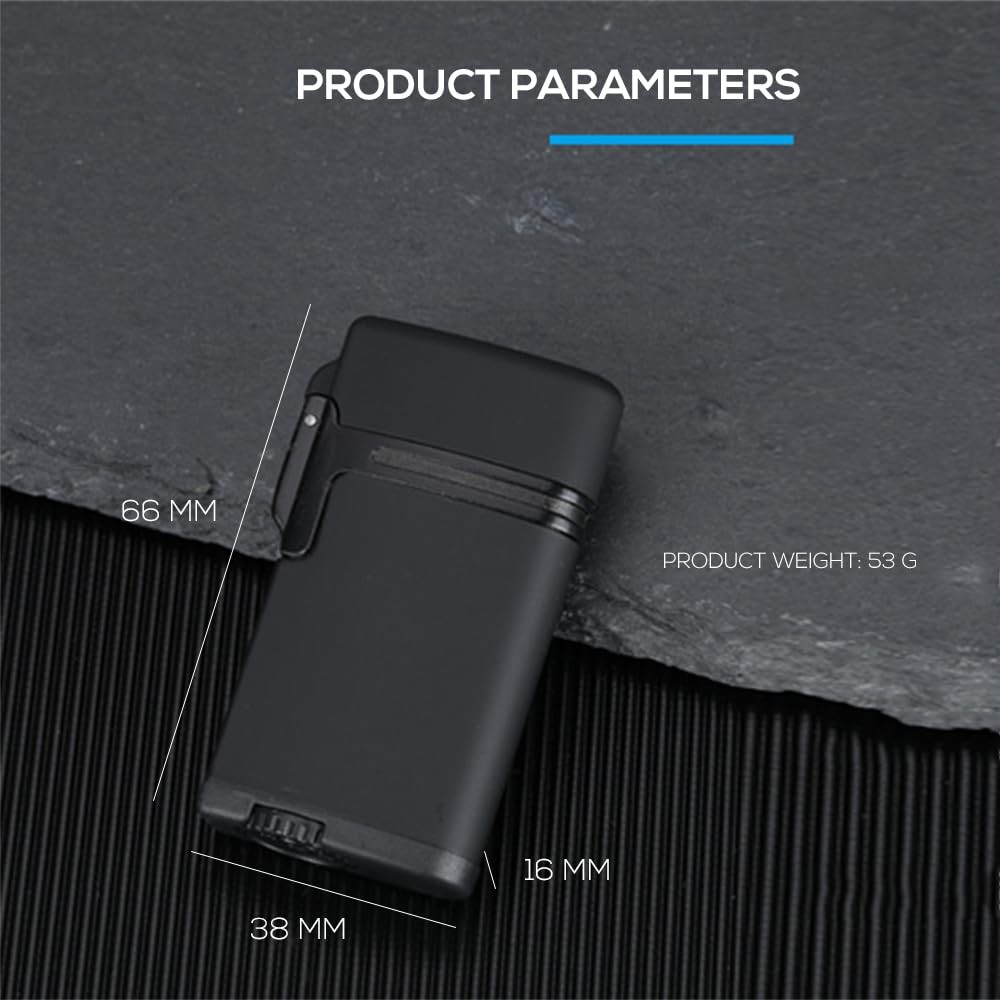 Mini Double Torch Windproof Butane Refillable Compact Pocket Mini Torch Lighter