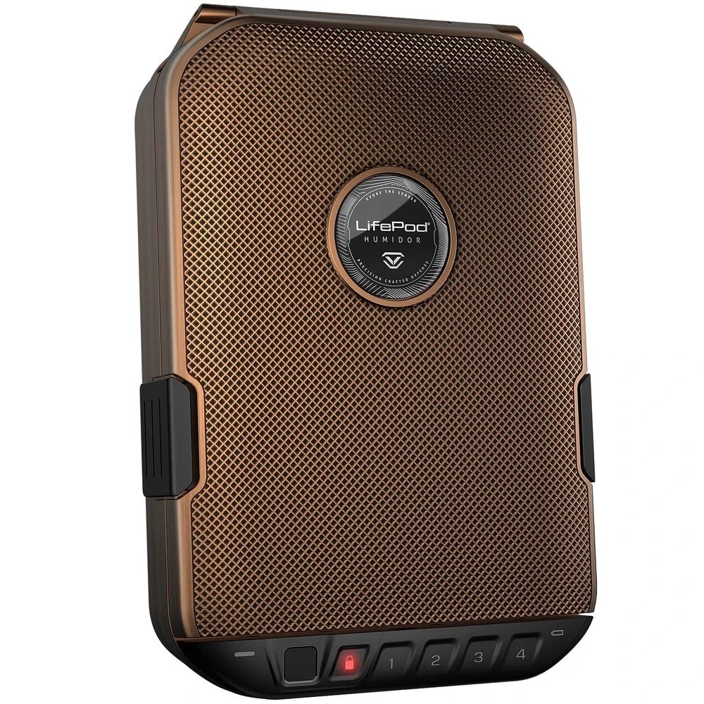 LifePod Humidor Cigar Lock Box Waterproof Travel Case Rugged Electron