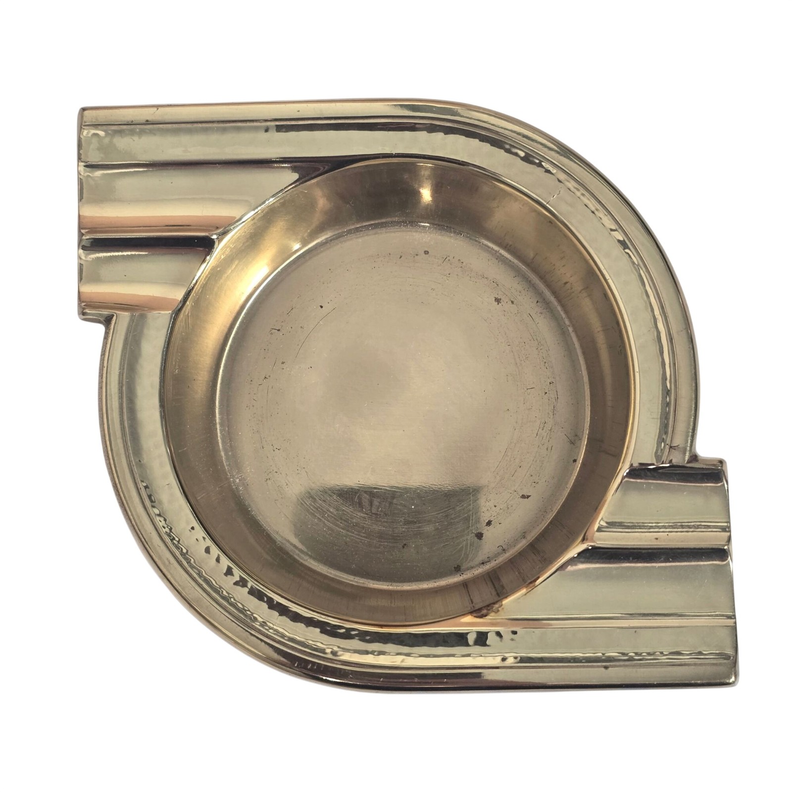 Vintage Brass Ashtray With Art Deco Design Made In Germany Elegant Decor Piece