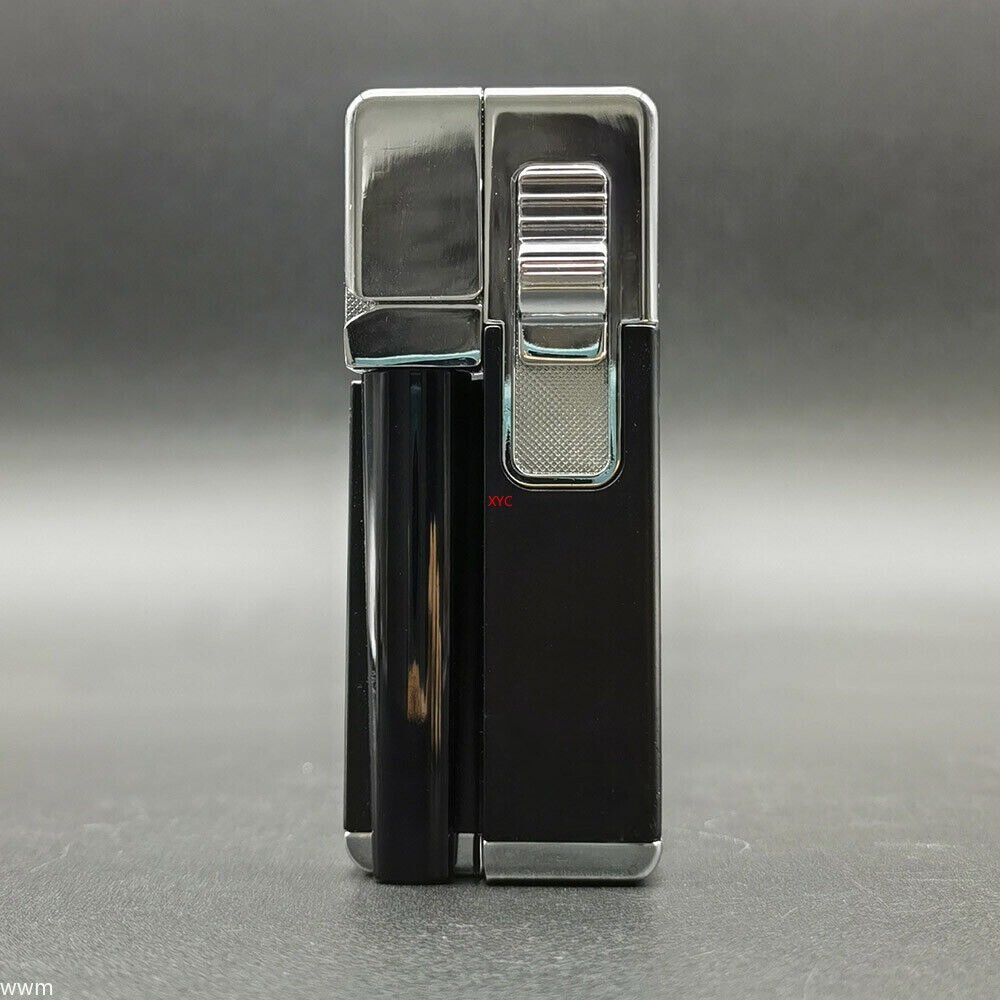 Black Folding 2-in-1 Smoking Pipe and Lighter Combo with Free Screen Portable