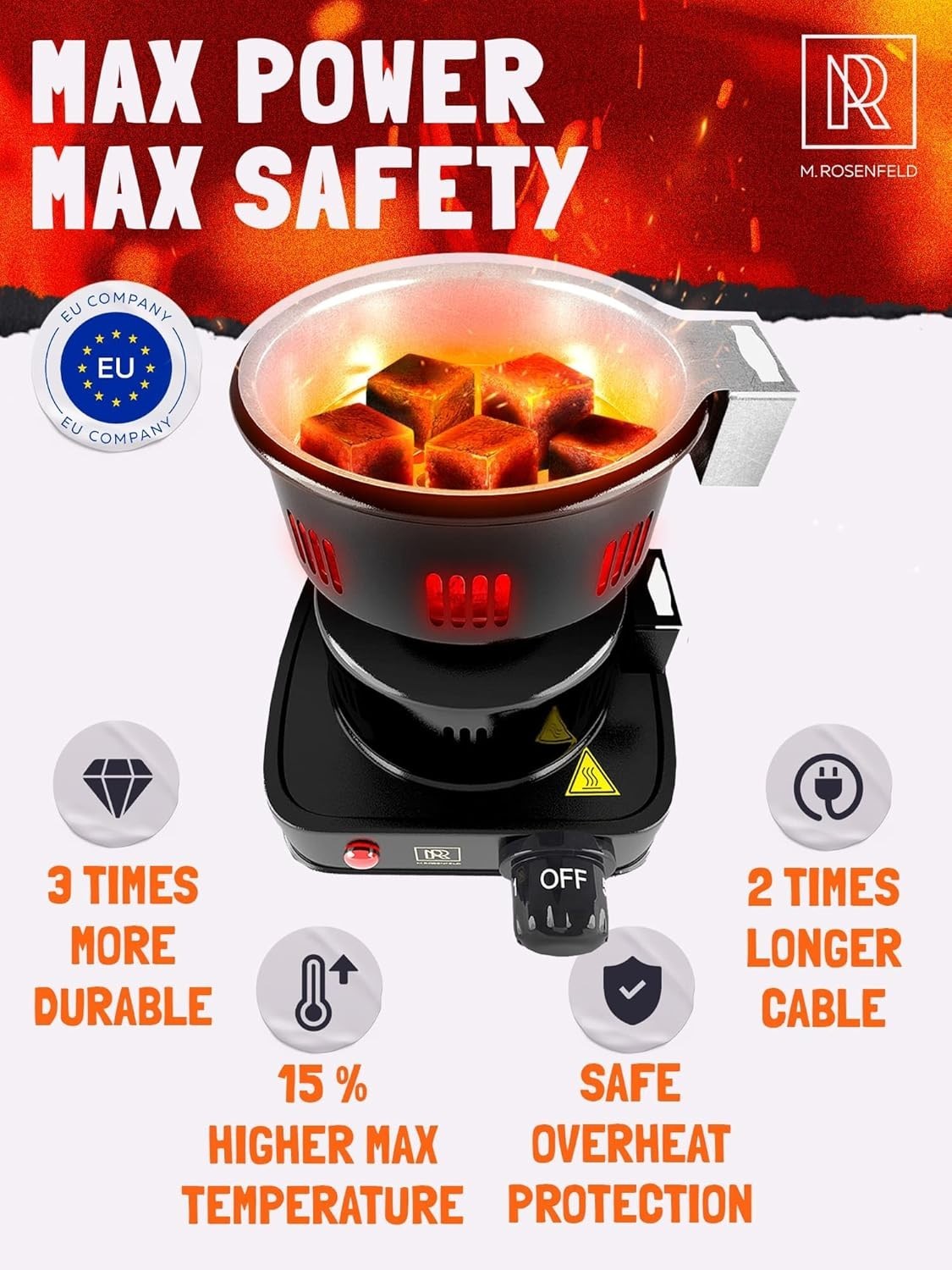 Hookah Coal Burner Electric Stove Portable Indoor Outdoor Coals Tongs