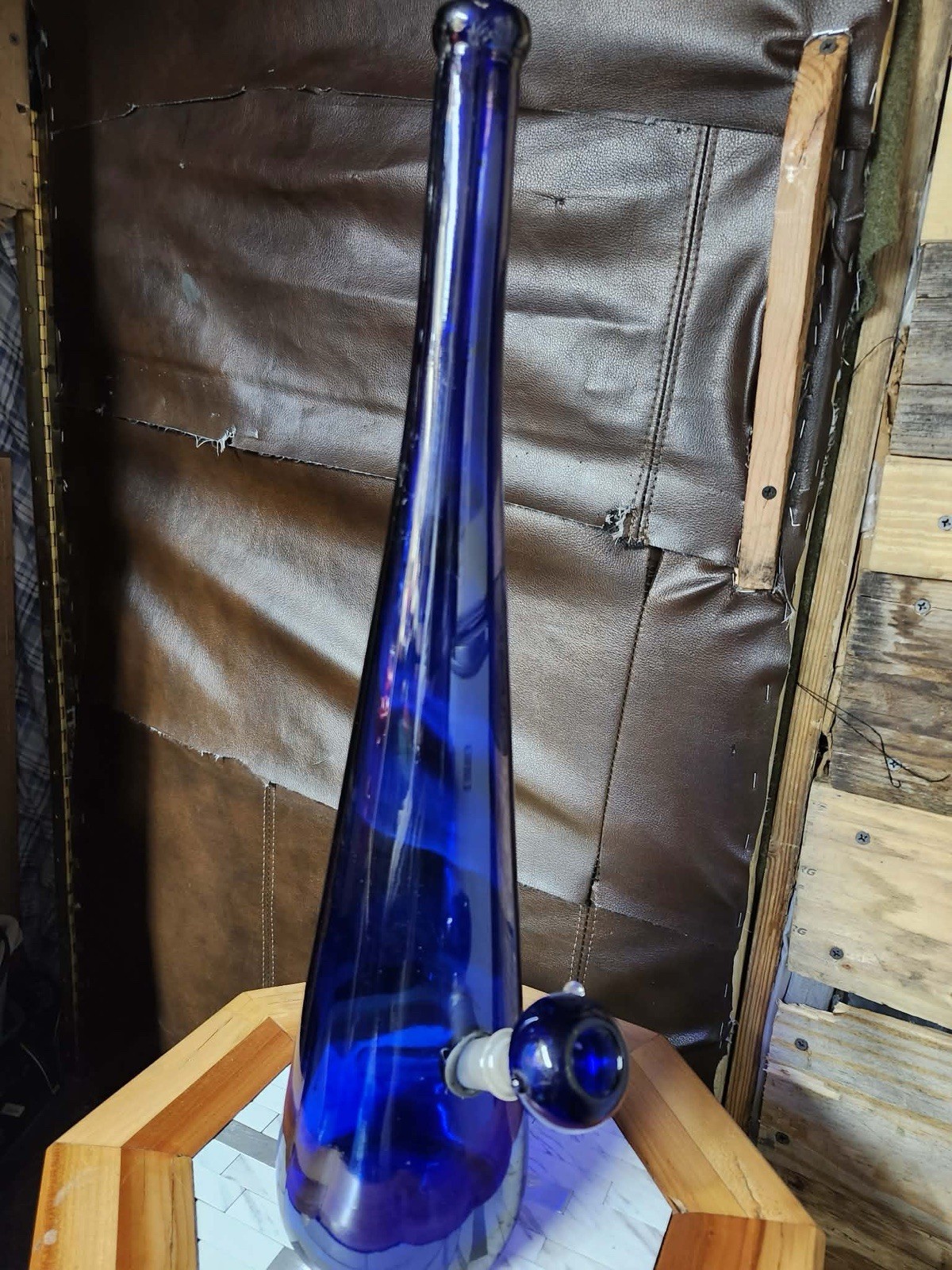 19’’ Glass Bong Smoking Hookah Water Pipe Heavy Beaker Tobacco