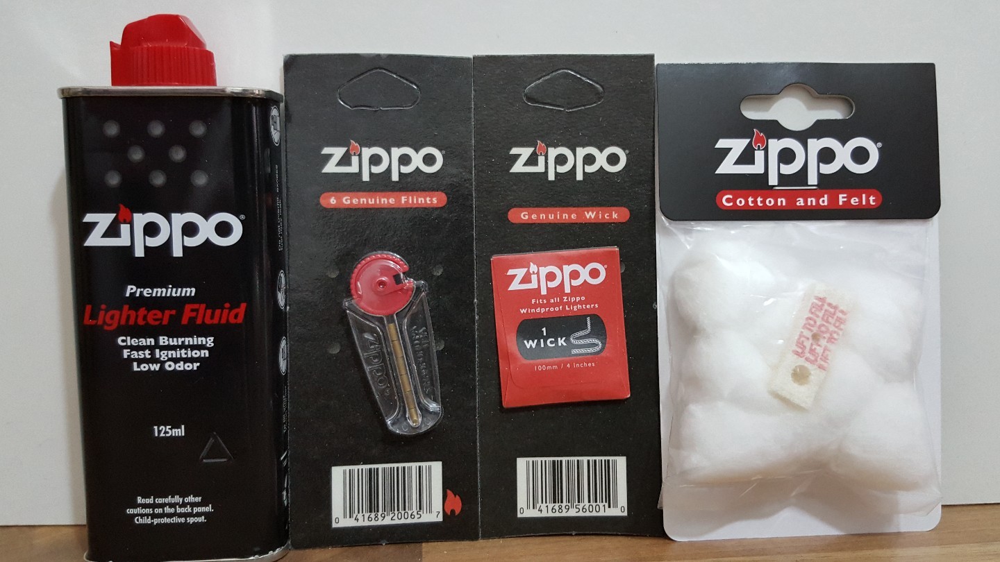 Full Services part 1x(Zippo Lighter Fuel Fluid, Petrol wick,6flint,cotton &Felt)