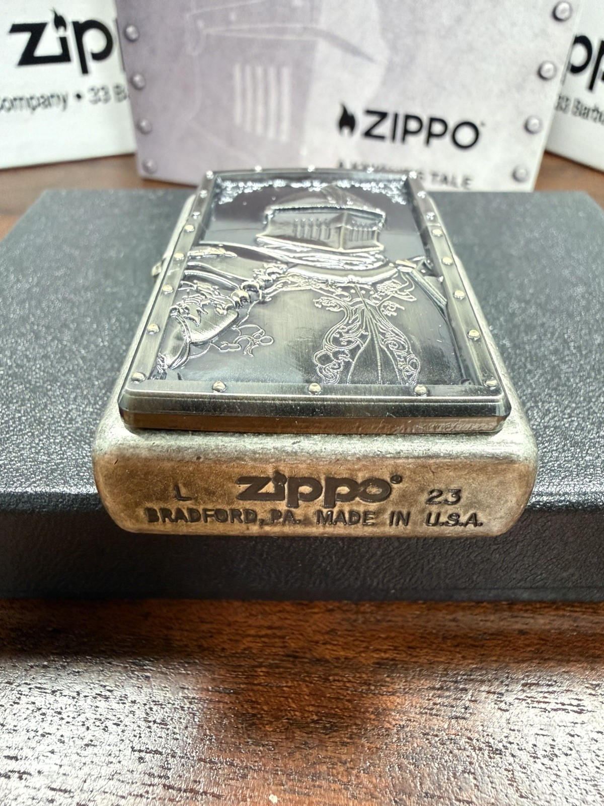 GENUINE Zippo LIMITED 2000 Lighter A KNIGHT’S TALE Antique Silver NEW IN BOX