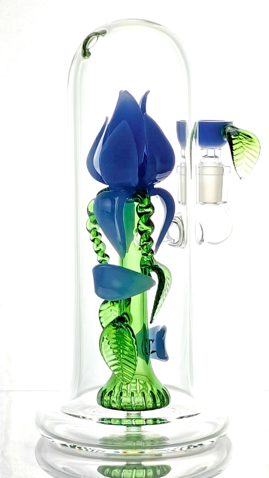 Flower Vase Water Pipe Bong | 9″ Tall, Red, w/Showerhead Perc | 5mm Thick Glass