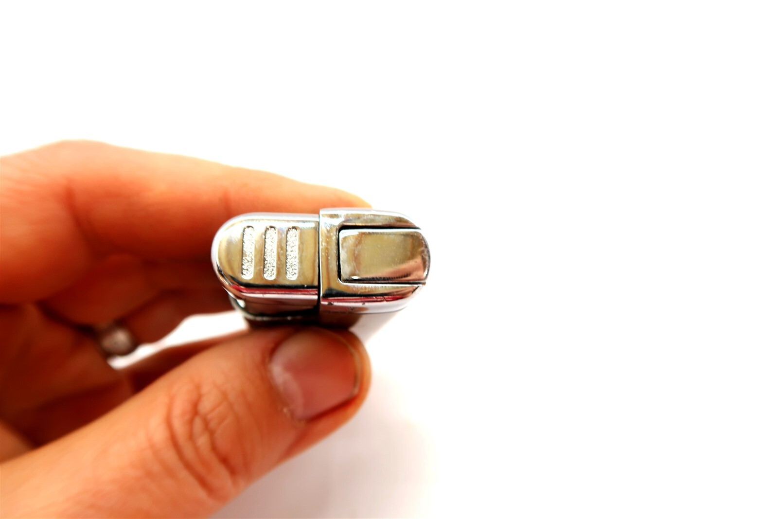 Vintage COLIBRI Cigarette or Cigar Lighter in Silver and Bronze Color Design