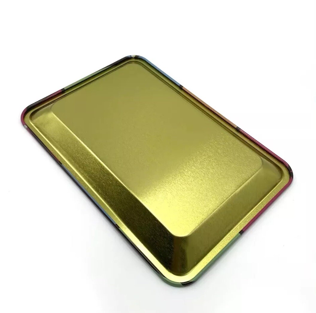 Metal Rolling Tray Puff Girls Tobacco Cigarette Rolling Tray Approx. 7″x5″