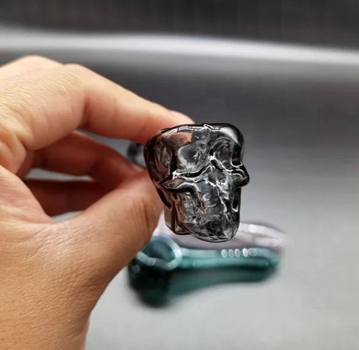 Mini Glass Skull Hand Pipe – Portable Thick Glass – Assorted Colors