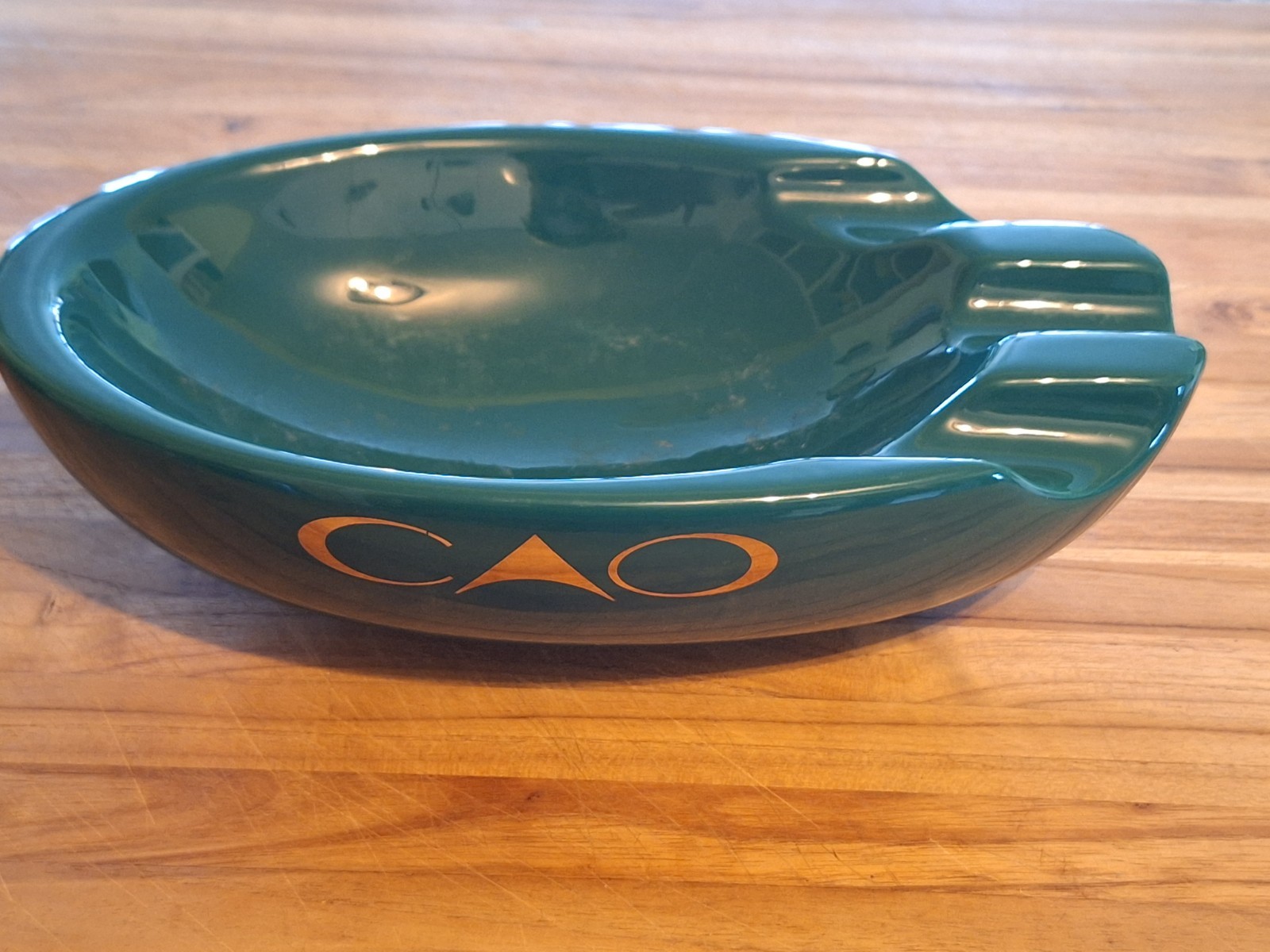 Vintage CAO Sopranos Prop Limited Edition Green 3 Cigar Oval O Ashtray
