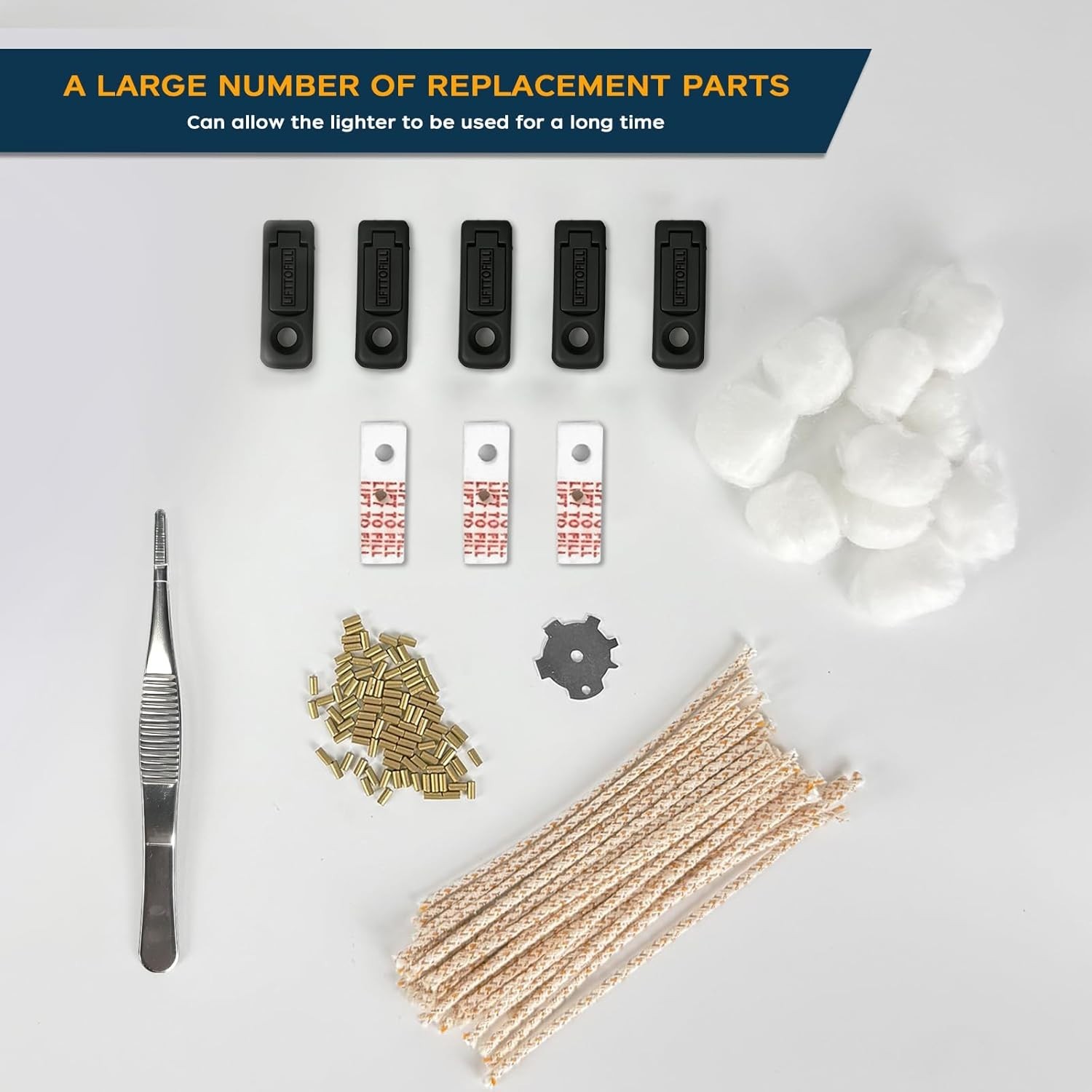 Lighter Repair Kit, Including Replacement Accessories Such as Felt, Seals, Flint
