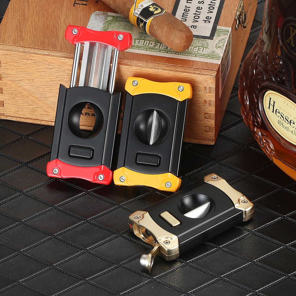 Galiner Official V-Cutter Cigar Cutter Puncher Stainless Steel Cigar Retro Style