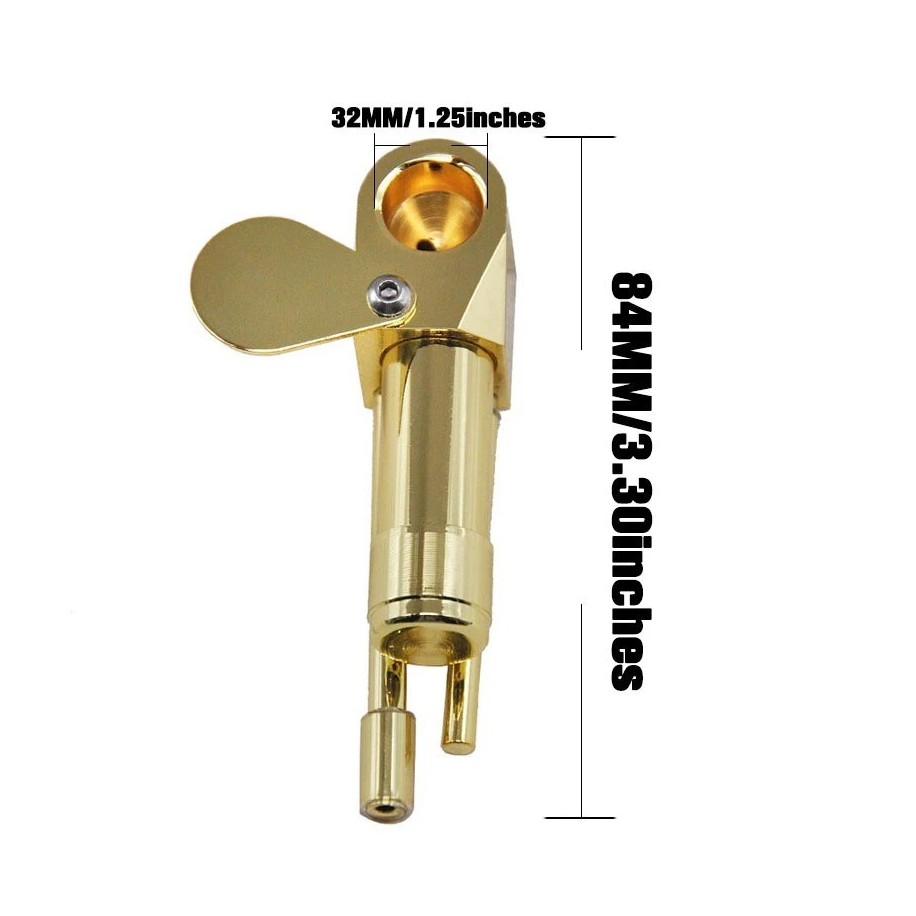 Brass Smoking Pipe with Storage Chamber Herb Tobacco Proto
