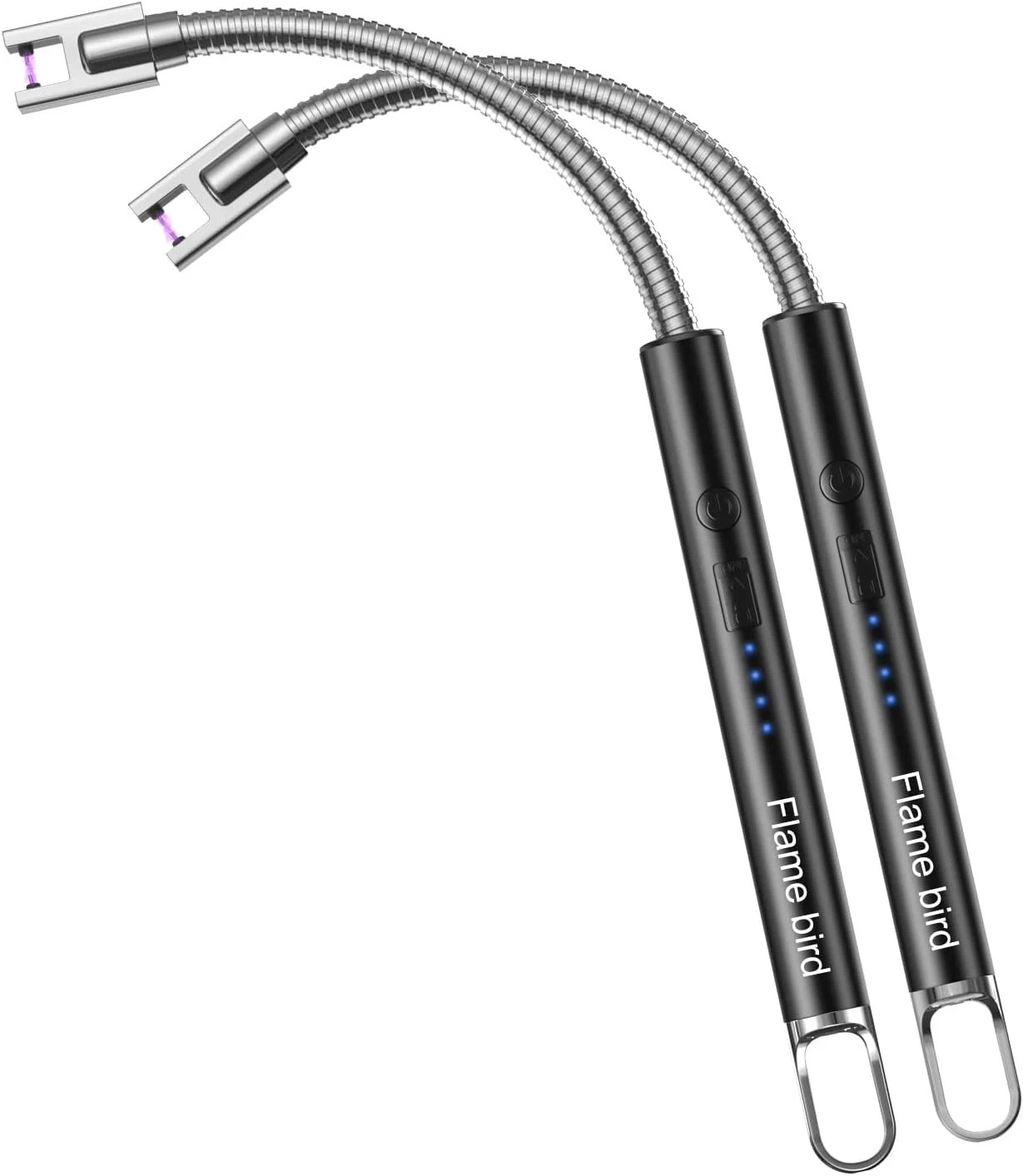 2 Pack Electric Candle Lighter Flameless Arc Windproof Flexible Long Neck USB Re