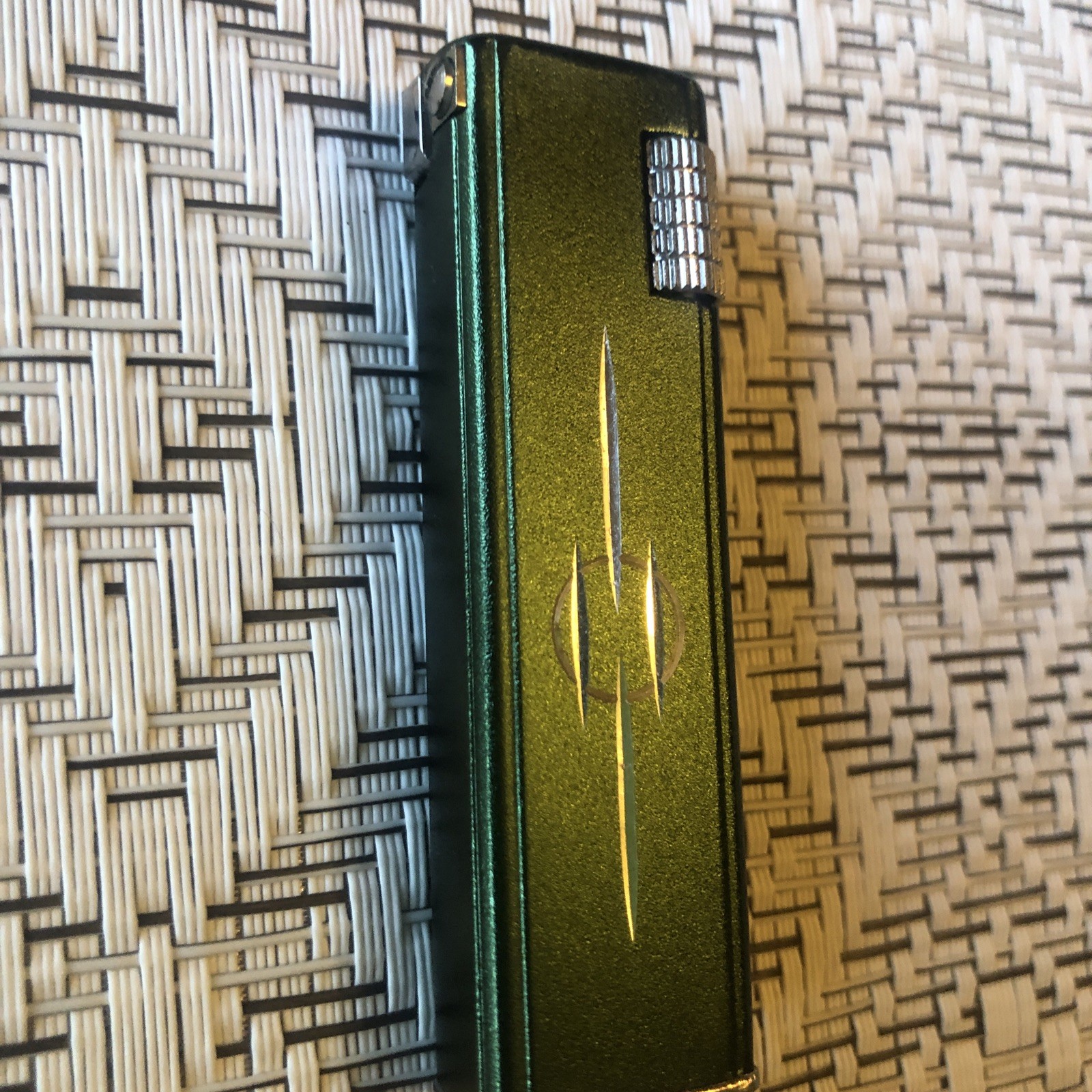 Vintage Green Japanese Four Star Refillable Butane Lighter …Needs Butane