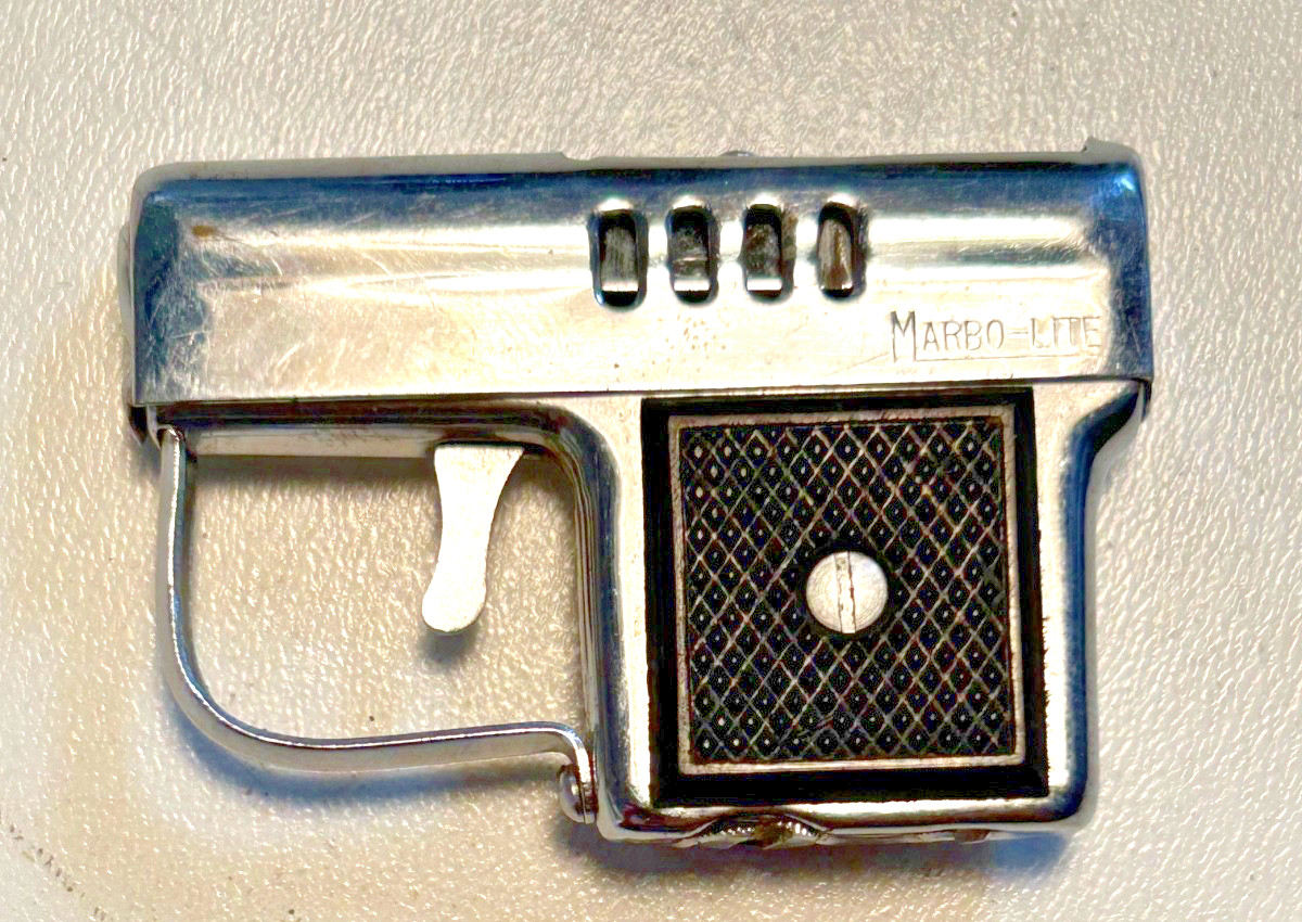 Vintage Marbo-Lite Cigarette Cigar Metal Gun Lighter