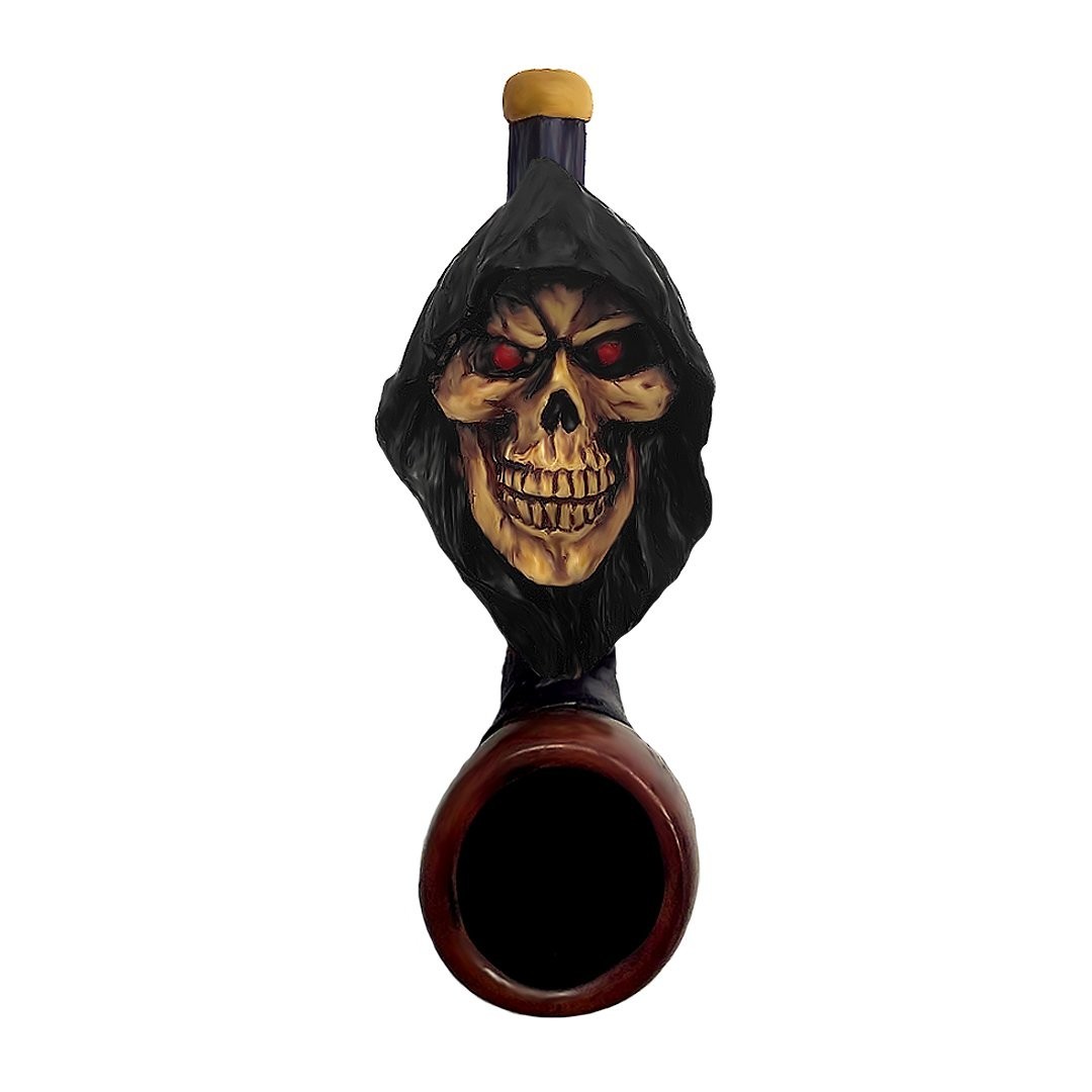 Reaper Death Skull Head Smoking Hand Pipe / Pipes / Smoke / Handcraft