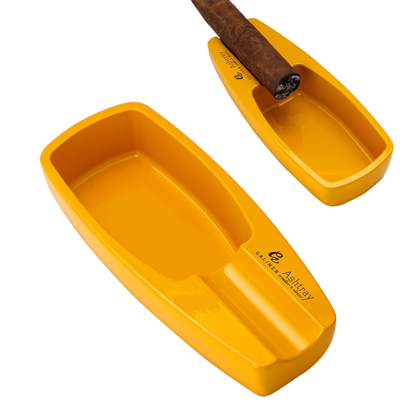 Galiner Metal Cigar Ashtray Outside Portable 1 Slot Cigarate Ash Holder Gift Box
