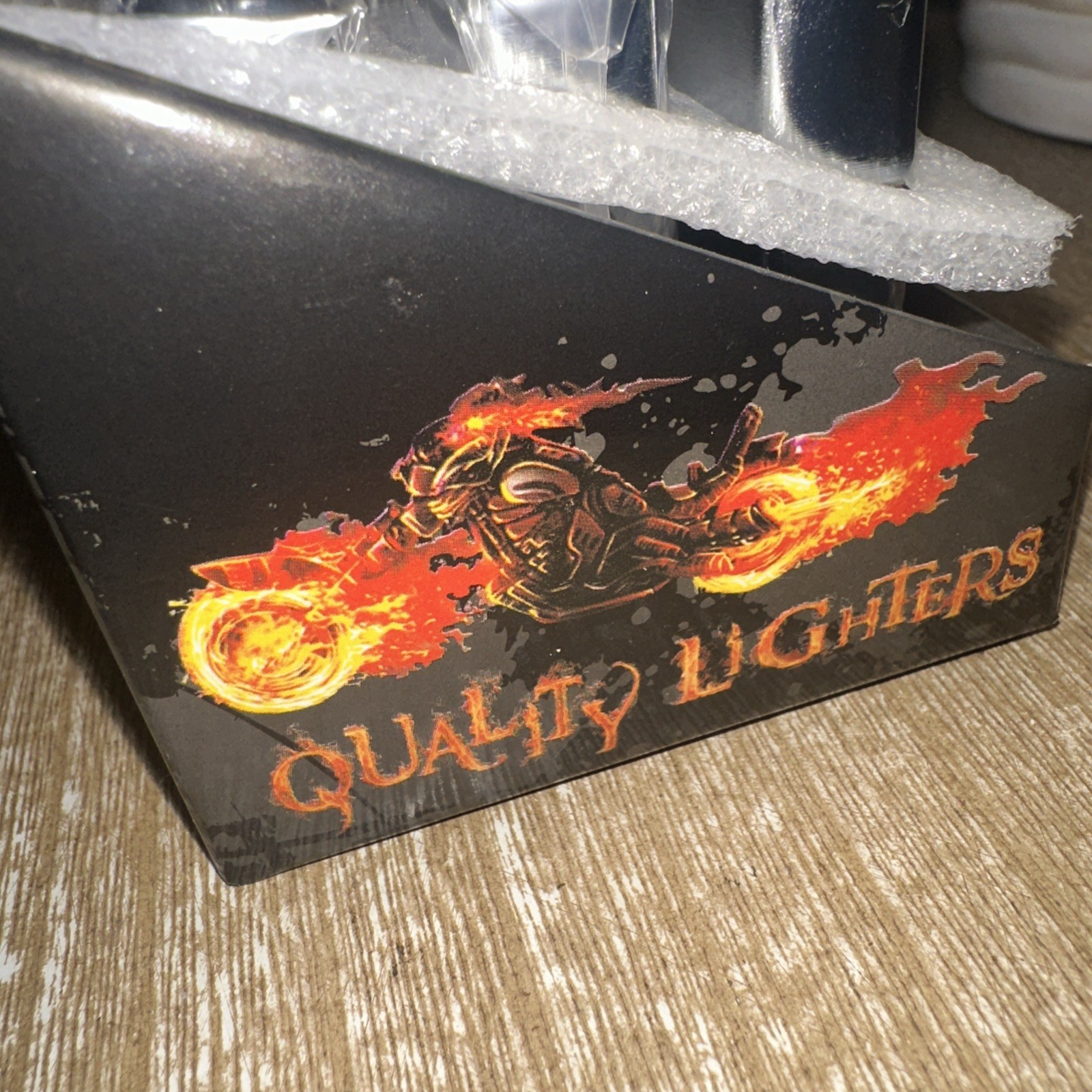 Brand New Star Refillable Emblem Flip Top Lighter Brushed Aluminum Free Shipping