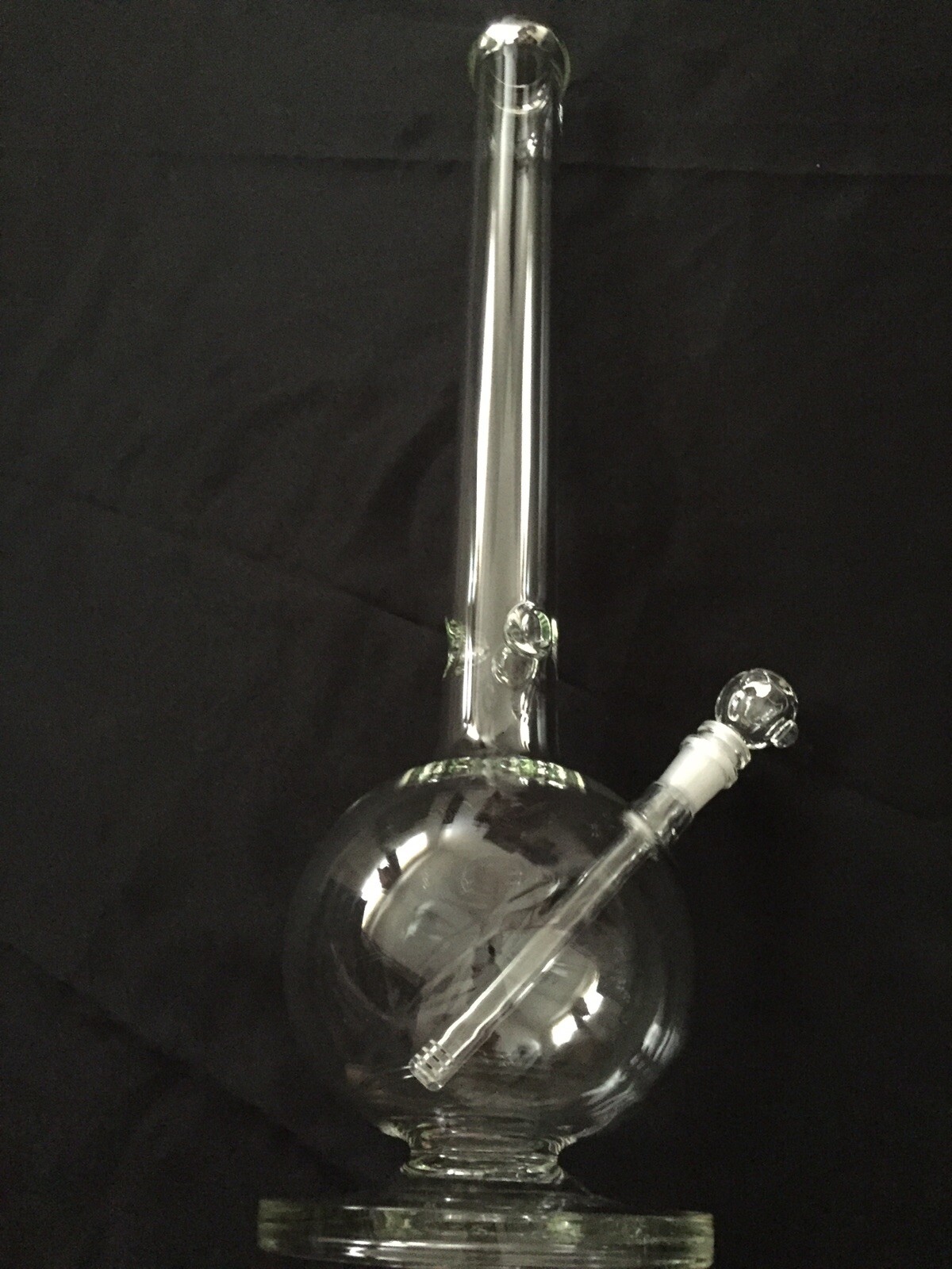 50mm is the tube diameter 5mm Thick Glass Water Pipe Bong Bubble(base)24”Inch