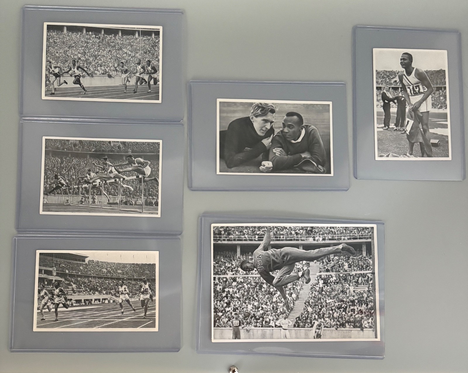 German Original cig. cards: 6 Black Athletes Stars cards of 1936 Berlin Olympics