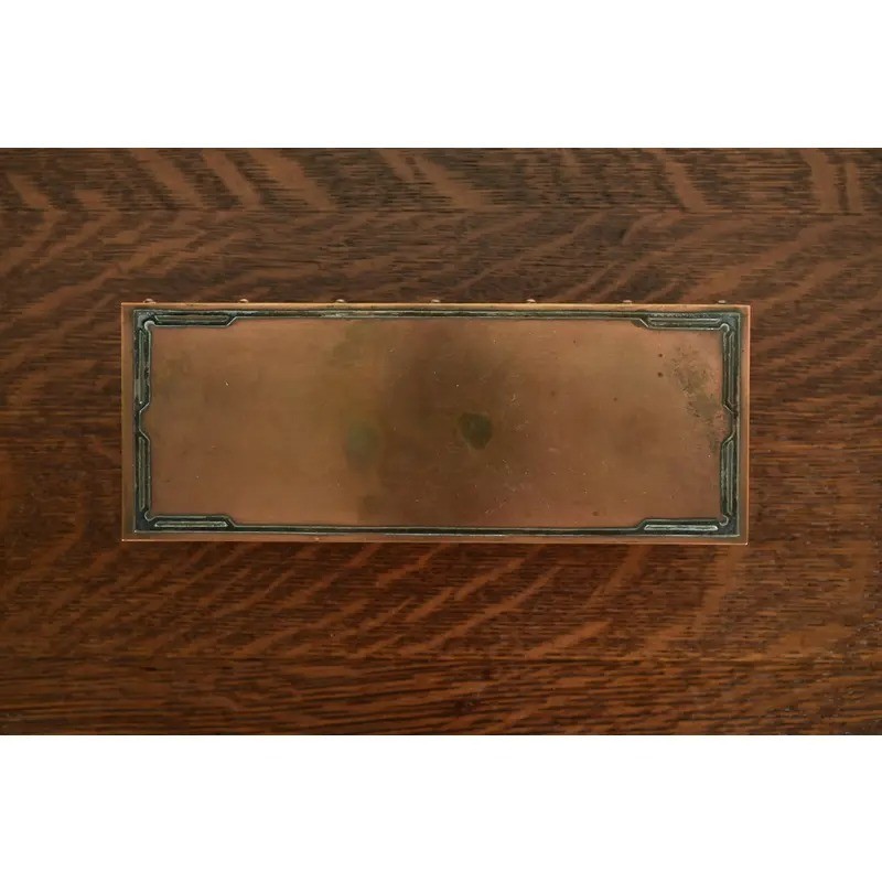 Silver Crest Arts & Crafts Sterling Silver on Bronze Cigar Box or Humidor