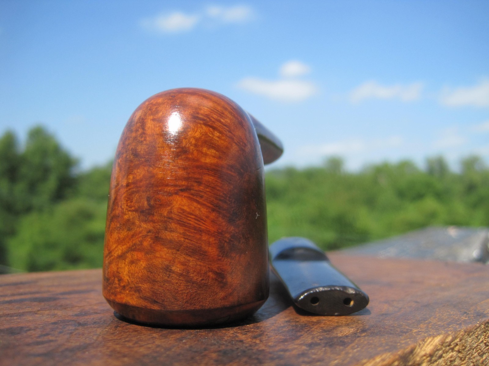 Seville Twin Bore Imported Briar Italy Smooth Dublin Saddle Stem Estate 5.3/4″ L