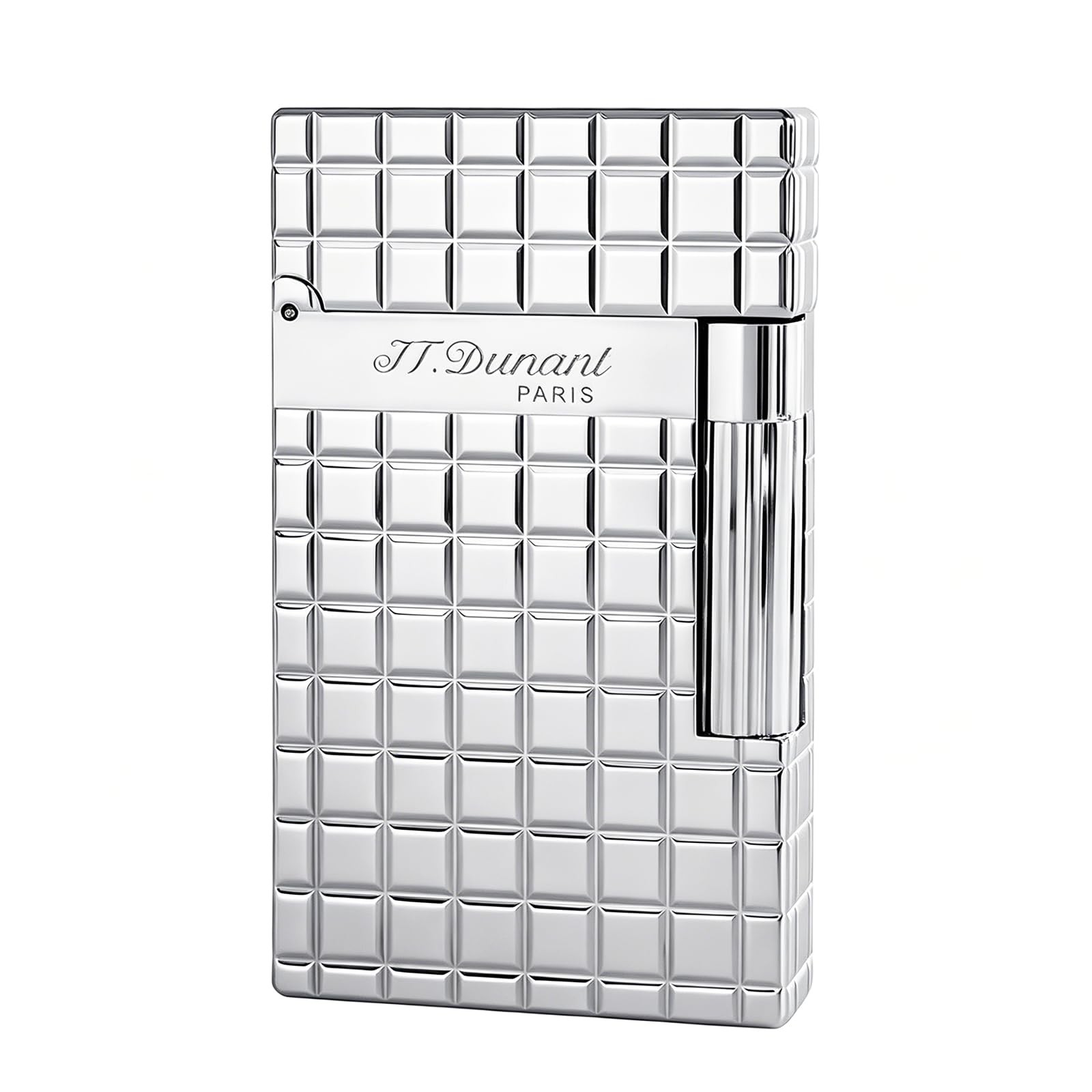 Classic Ligne 2 Style Lighter, Plaid Brass Lighter with Crisp Ping Sound, Adj…