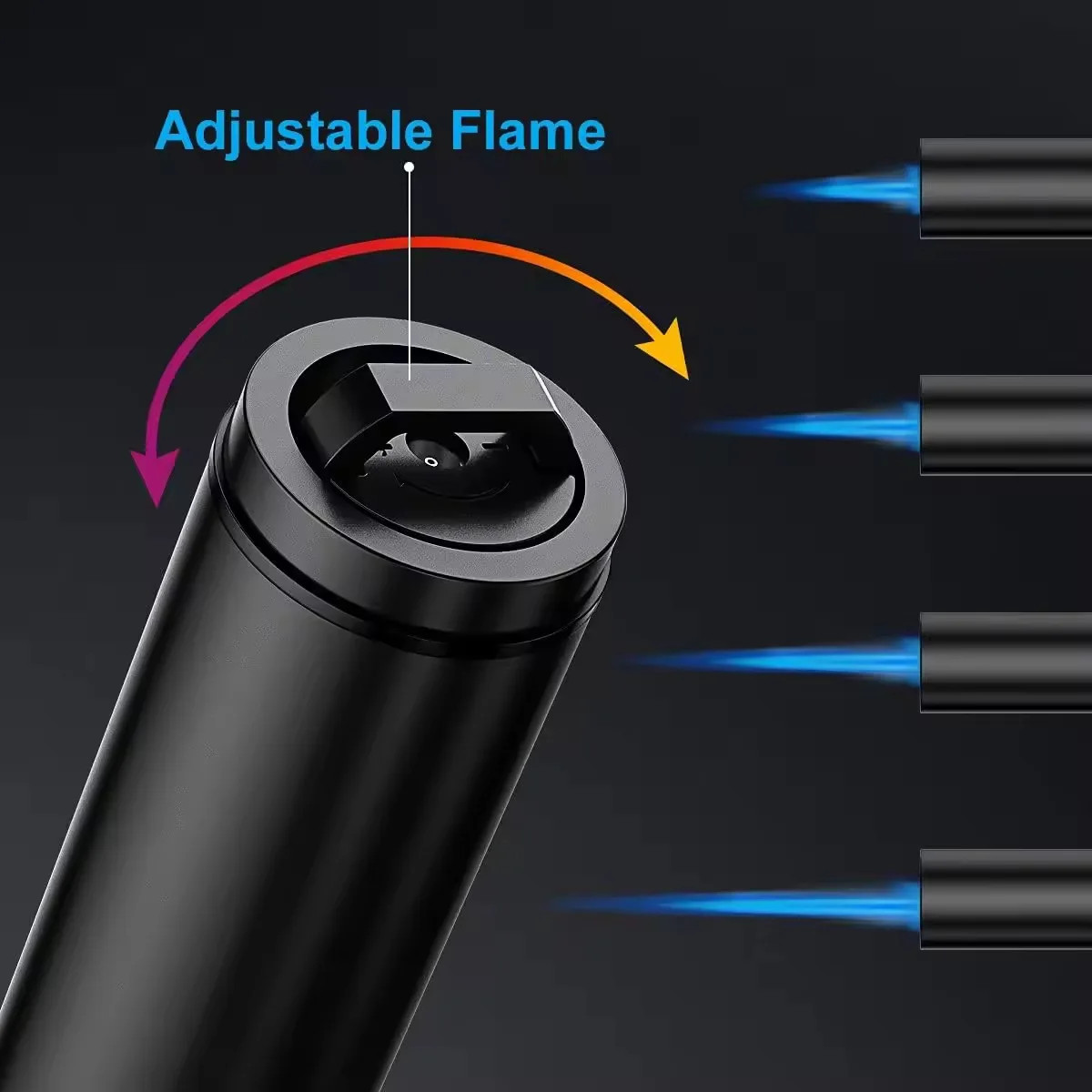 New HONEST Metal Torch Windproof Lighter Refillable Pen Lighter Jet Flame Butane