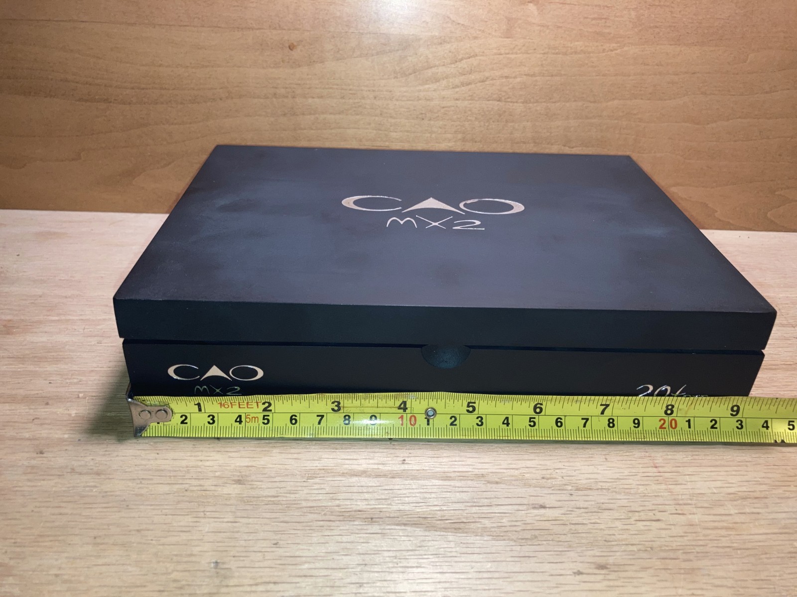 QTY AVAILABLE CAO MX2 Toro 9″x6.5″x2″ SOLID WOOD Cigar Stash Box BLACK