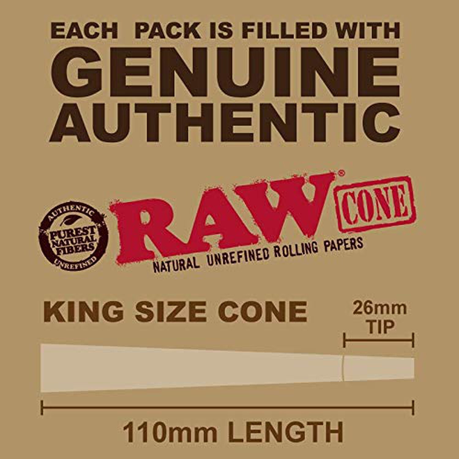 RAW Cones Classic King Size: 50 Pack