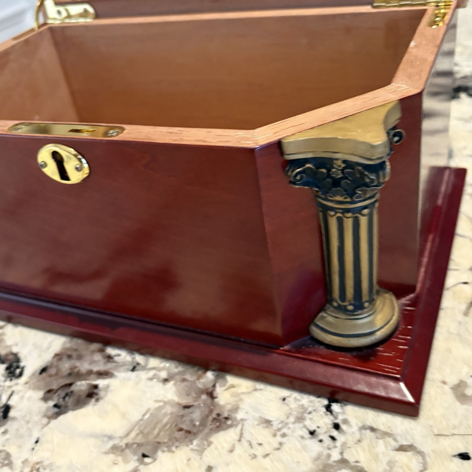 Don Salvatore Humidor Cigar Case Neo Classic Cherry Finish Rare