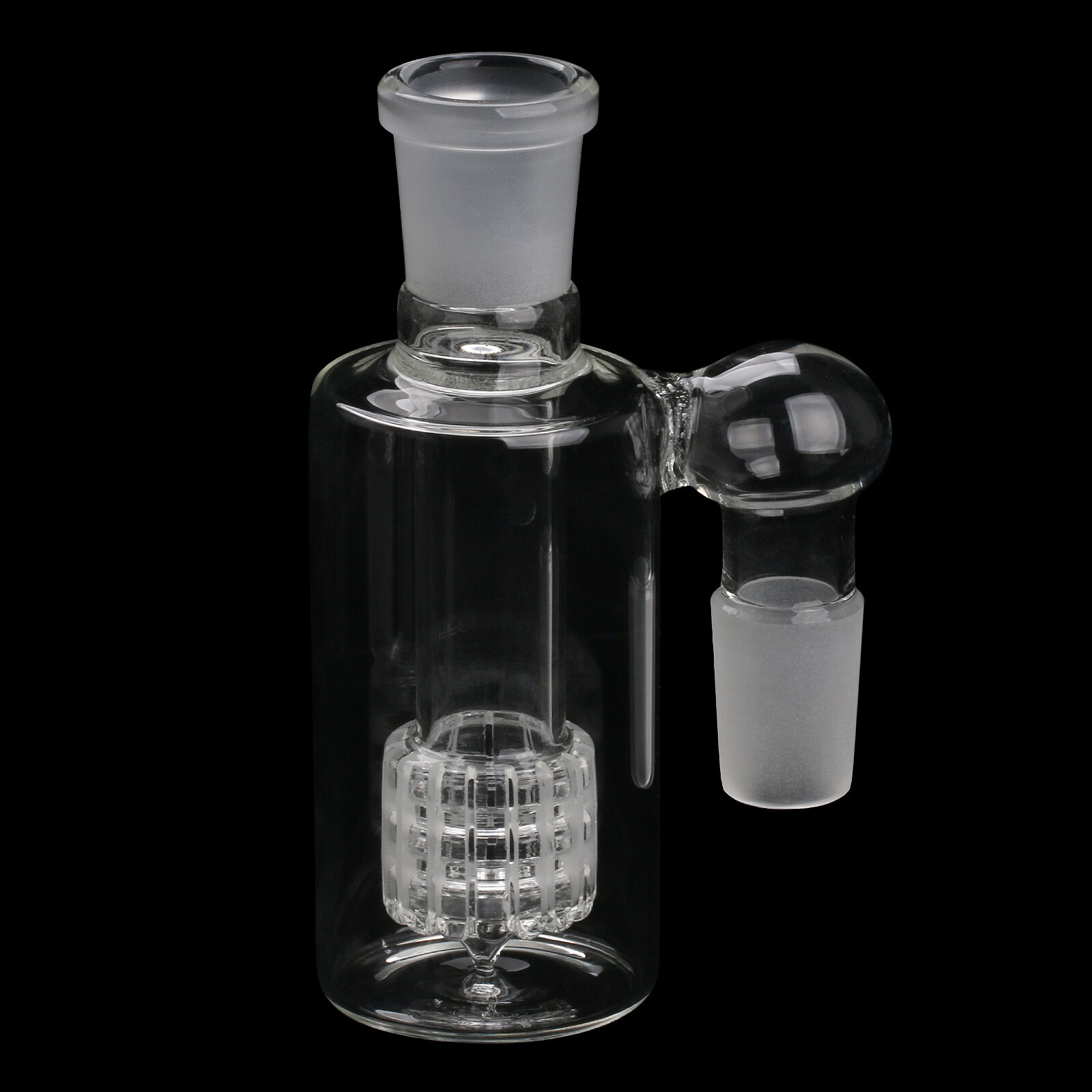 18mm Ash Catcher 90 Degree Glass Mini Water Bong Clear Thick Pyrex Glass Bubbler