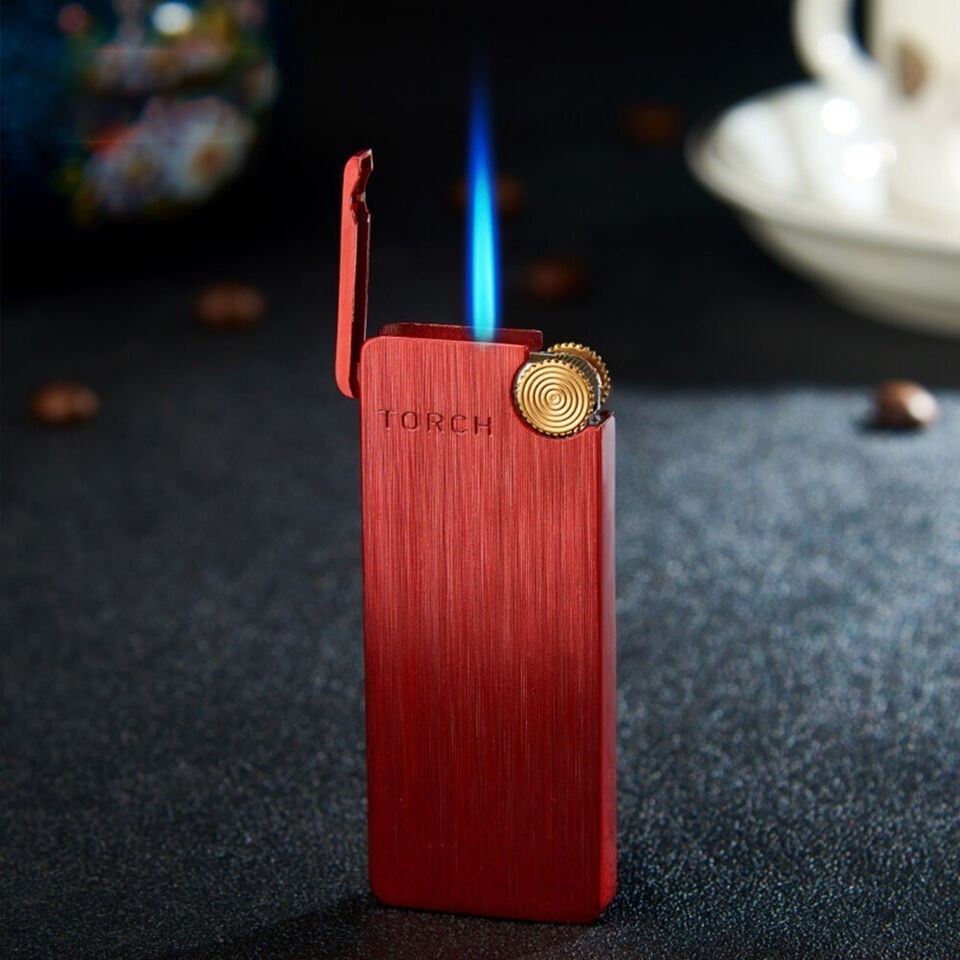 Refillable Torch Flame Windproof Butane Lighter Cigar Cigarette Lighters Jet Gas