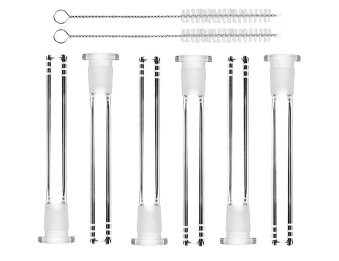 6 Pack – 14mm Downstem – Borosilicate Glass Tube – 4.7″ (120mm) – Heat-Resistant