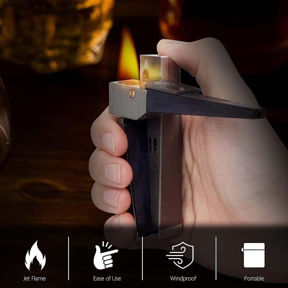 2 in 1 Foldable Metal Lighter Pipe Combination Portable Smoking Lighter 2025