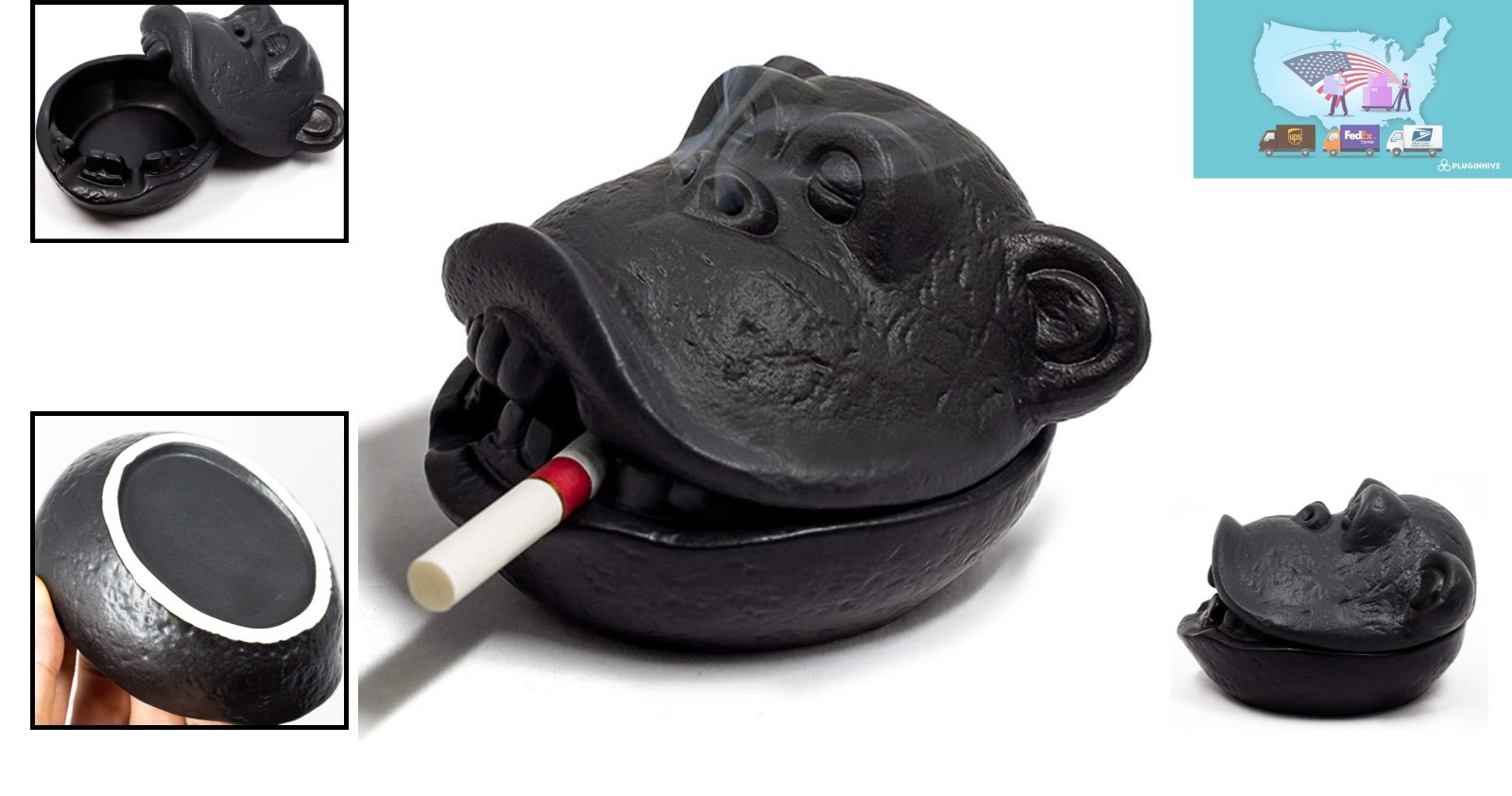 Cute Multi-Purpose Monkey Ashtray – Elegant Ceramic for Indoor & Outdoor Use