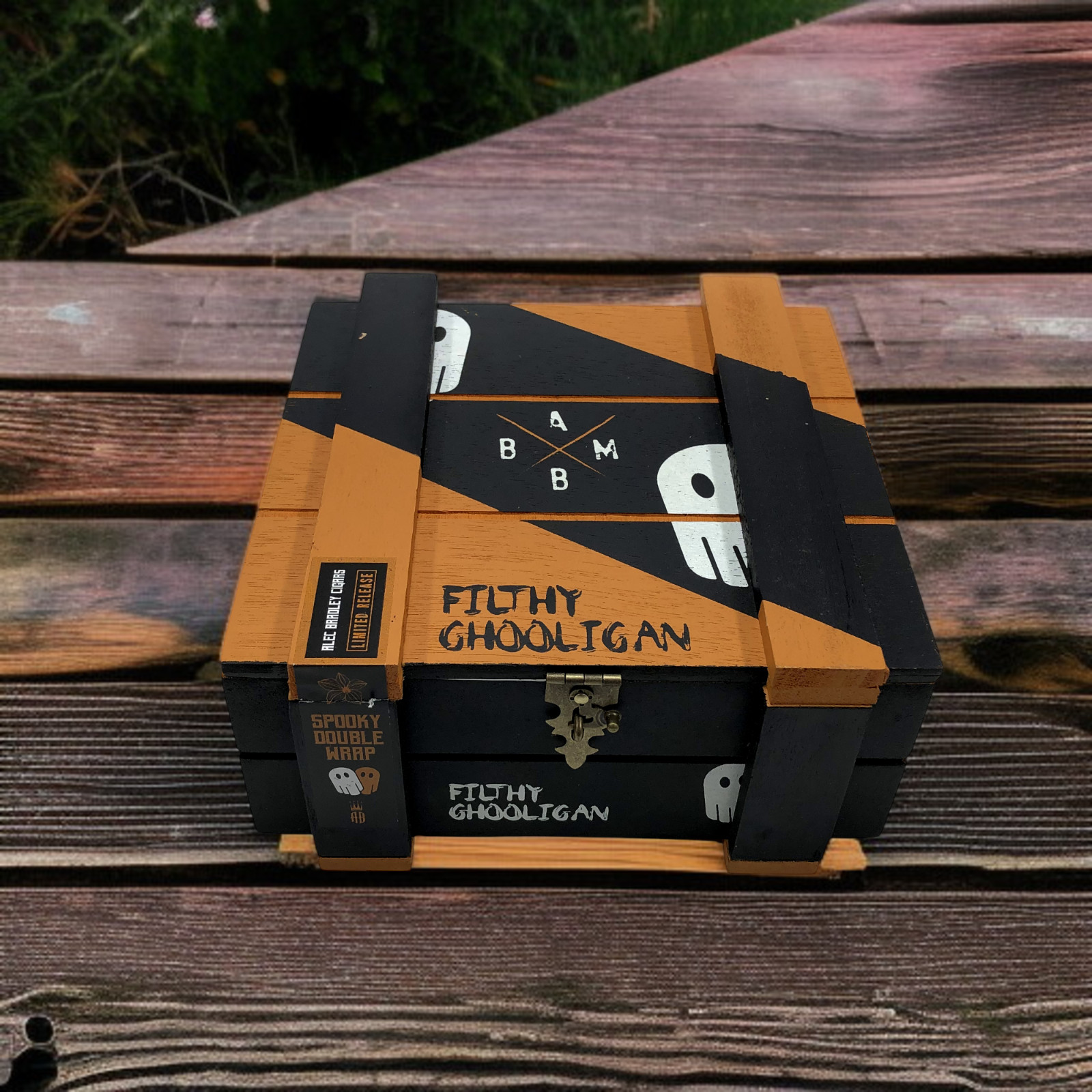 Alec Bradley Filthy Ghooligan Empty Wooden Cigar Box 7.25×7.25×3.5