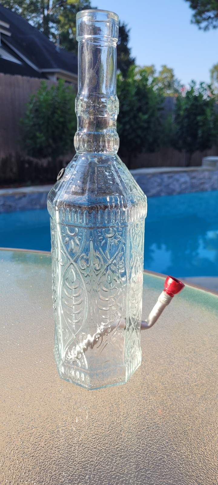 Decorative Bottle Repurposed Into a Bong