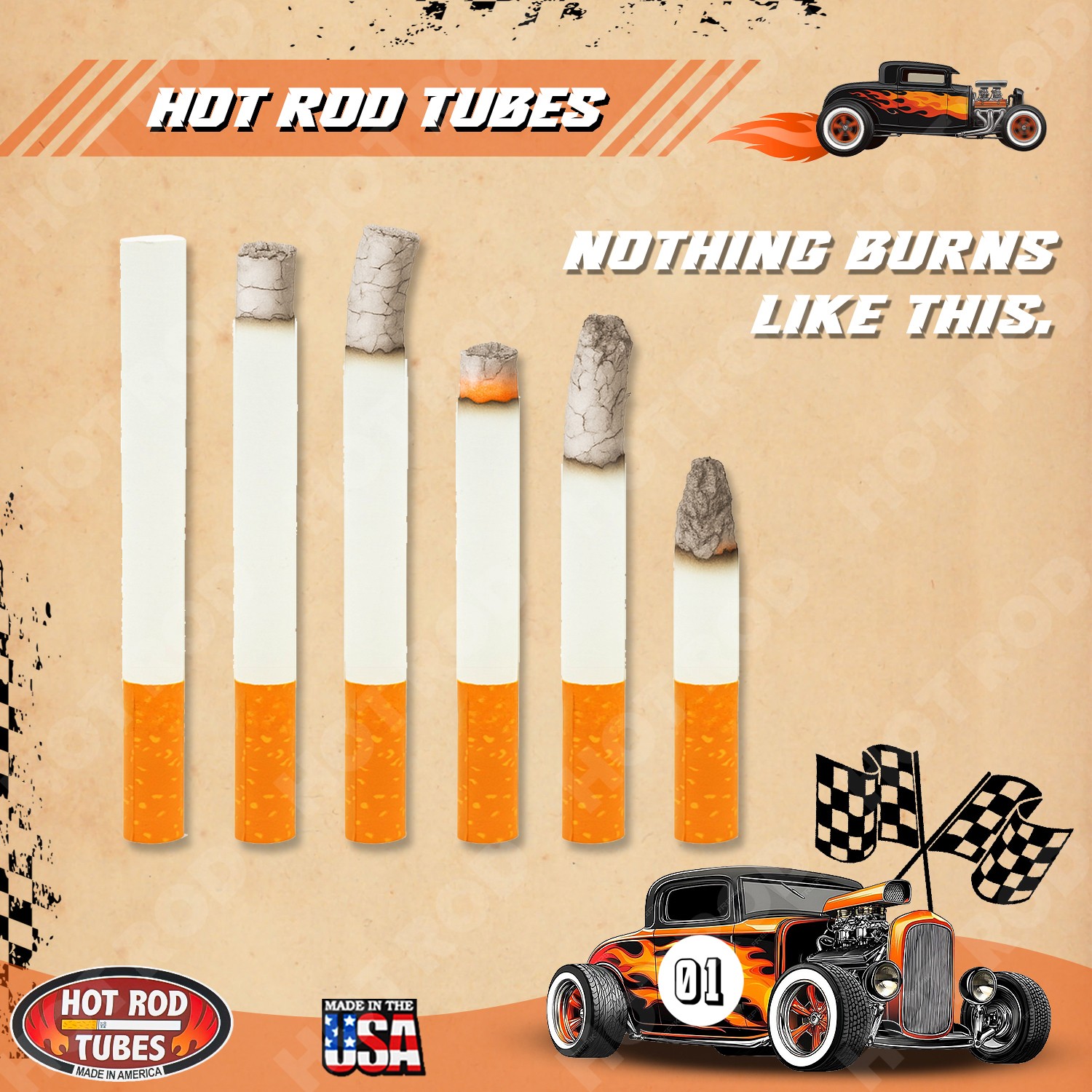 Hotrod Cigarette Filter Tubes Regular King Size 2 Box of 200/Pack-400 RYO Tubes