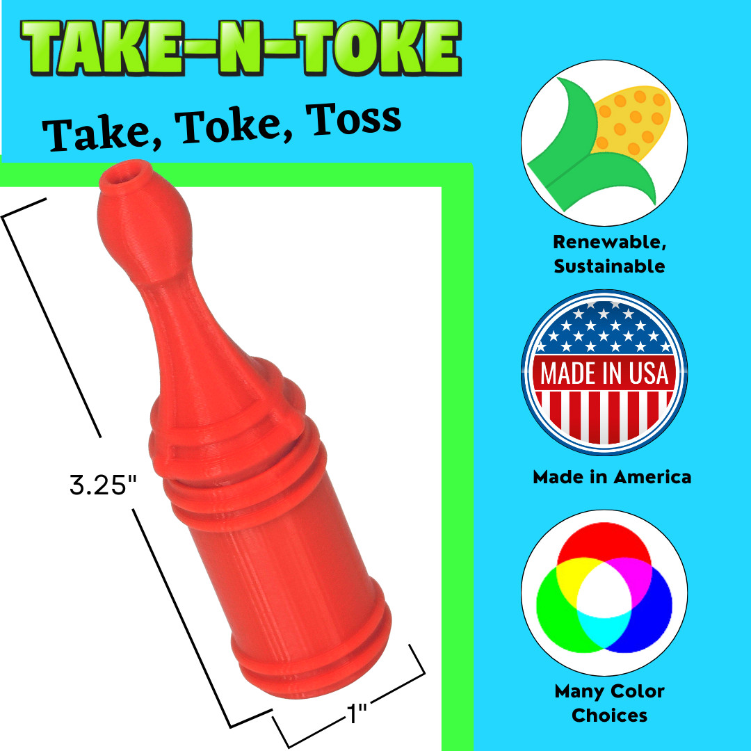 Take-N-Toke, 3PK: Black, Yellow, Red Cigarette Hold, Fully Assembled Made in USA