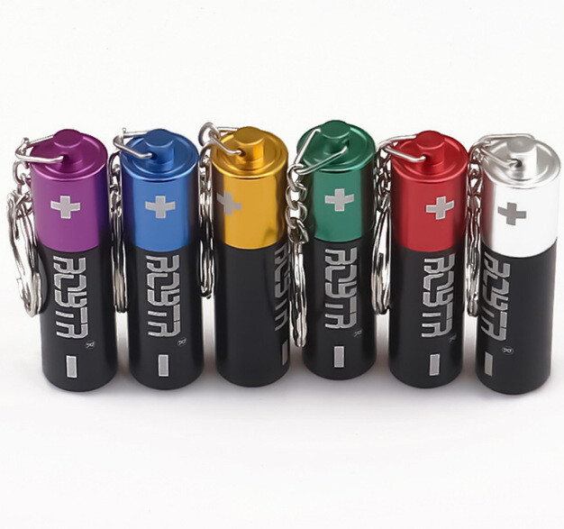 Creative Hanging Buckle Battery Metal Pipe Detachable Portable Keychain Pipe