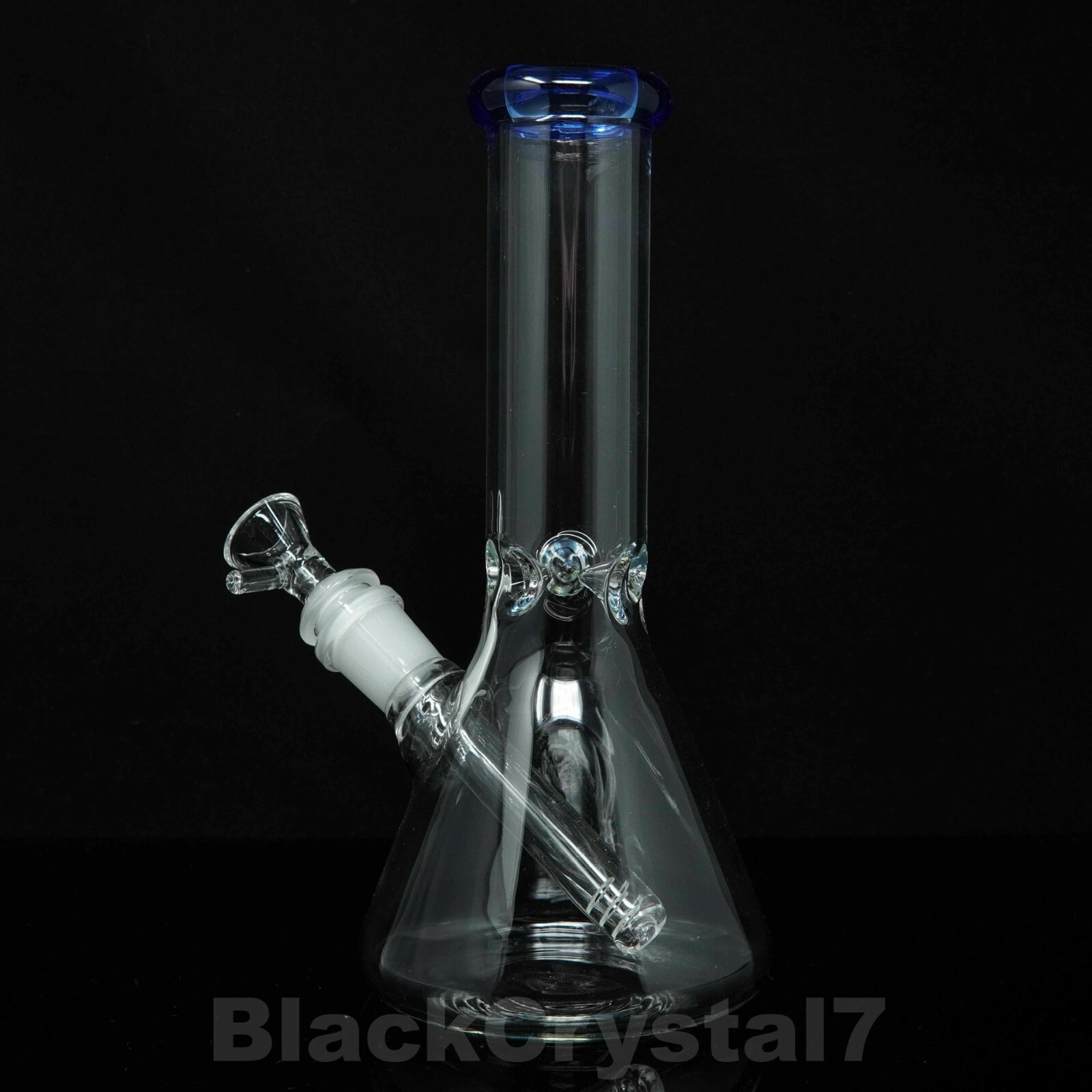 8.5 in Premium Thick Blue Beaker Hookah Bubbler Tobacco Smoking Water Pipe