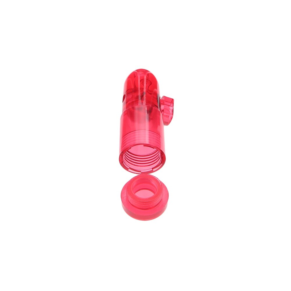 Red Acrylic Plastic Snuff Box Cigarette Tobacco Snuff Storage Bottle 20x49mm