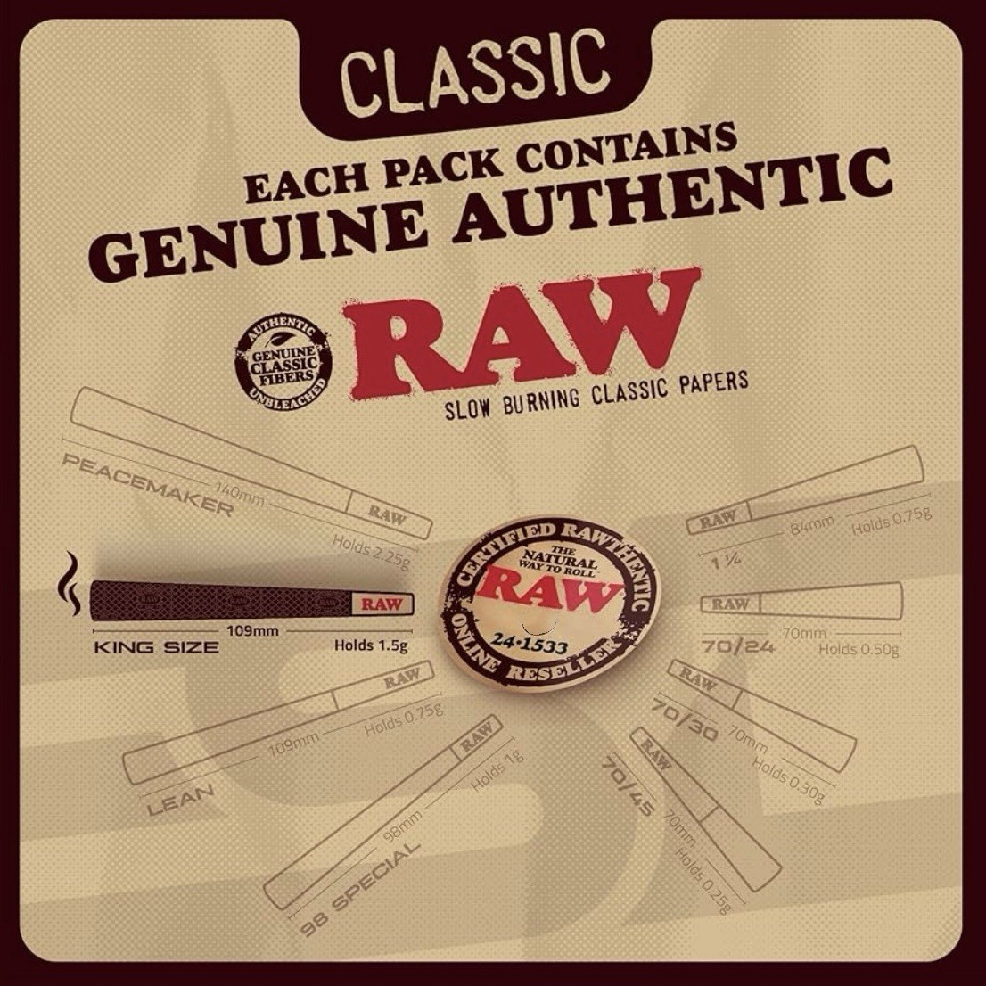 RAW classic king size pre rolled cone +new design portable 3in1 grinder