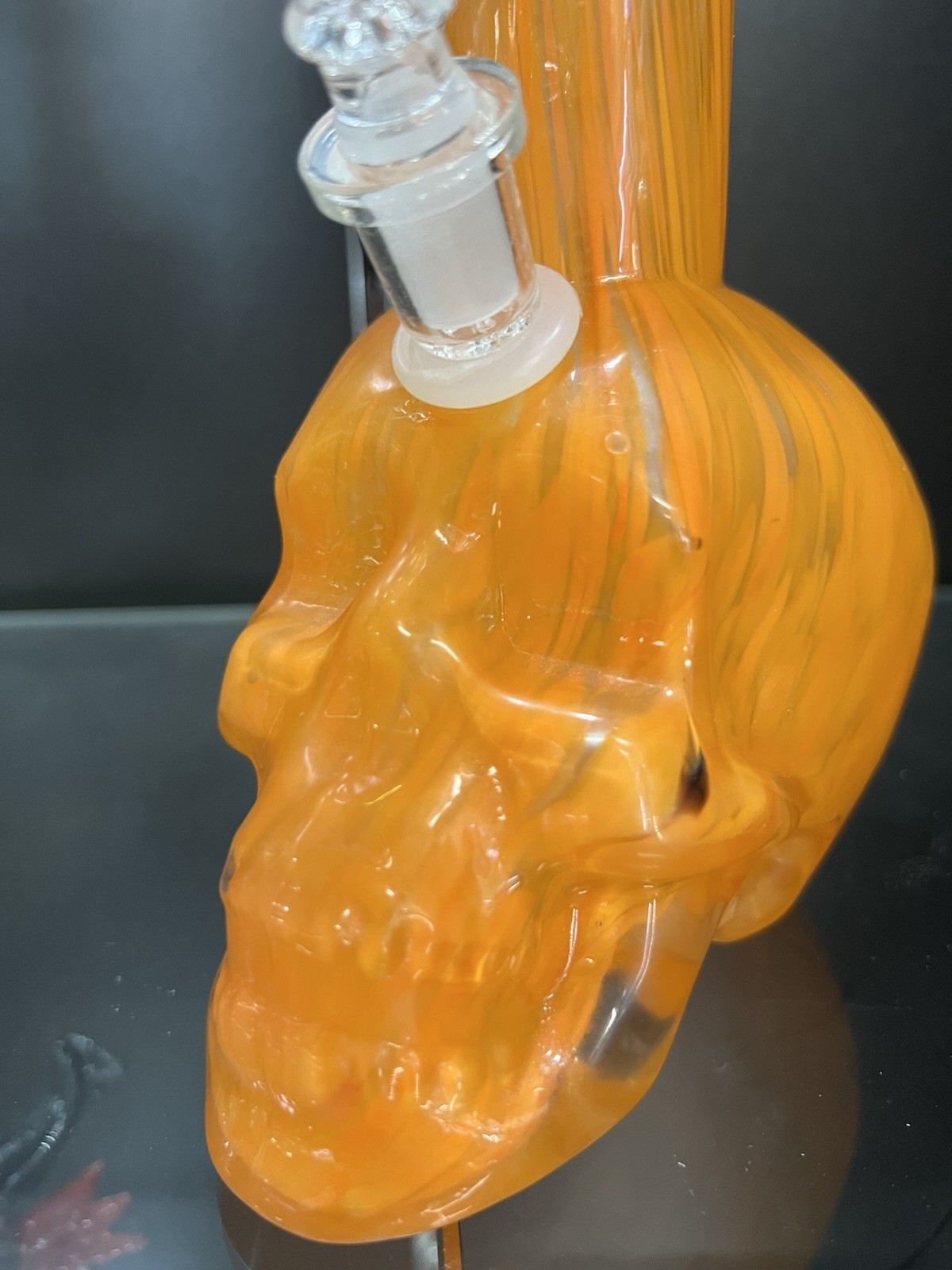 Heavy Duty Skull Glass Bong Water Pipe Tobacco Smoking Pipe 14MM Bowl