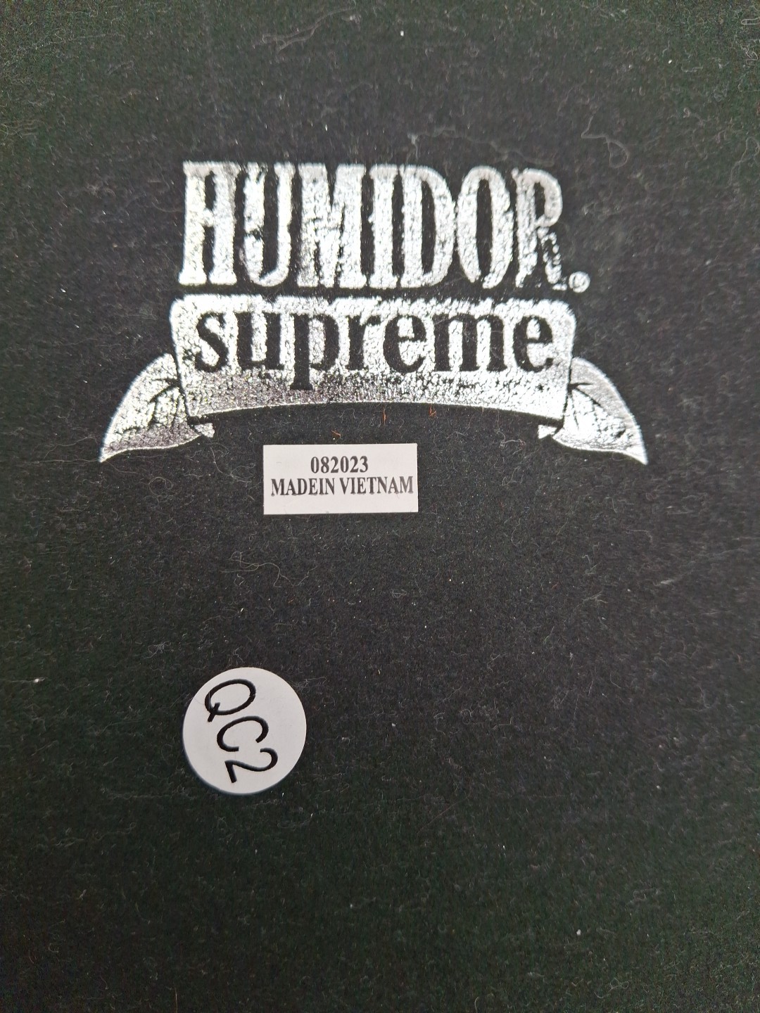 Humidor Supreme Wood Cigar Box Cedar Lined w Hygrometer Glass Top See Through