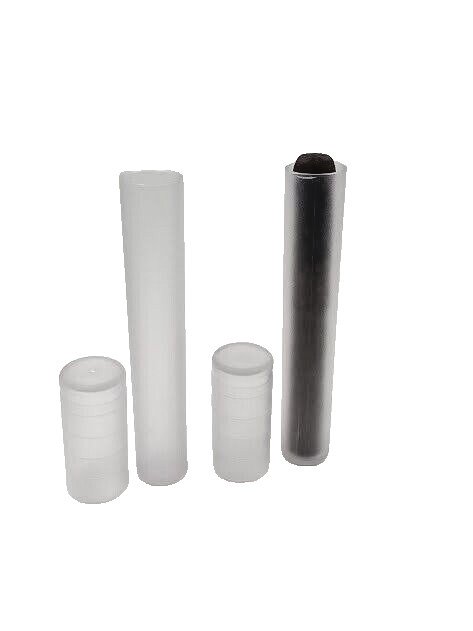 2 Single Cigar Tubes CLEAR telescoping 6″- 8″ crush-proof Travel holder