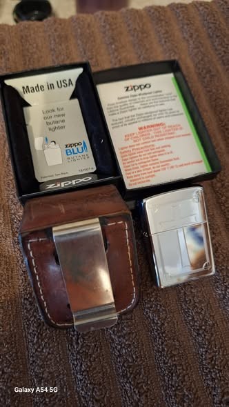 Silver Cross ZIPPO Lighter (no fluid) with Accessories Made in USA Case Good