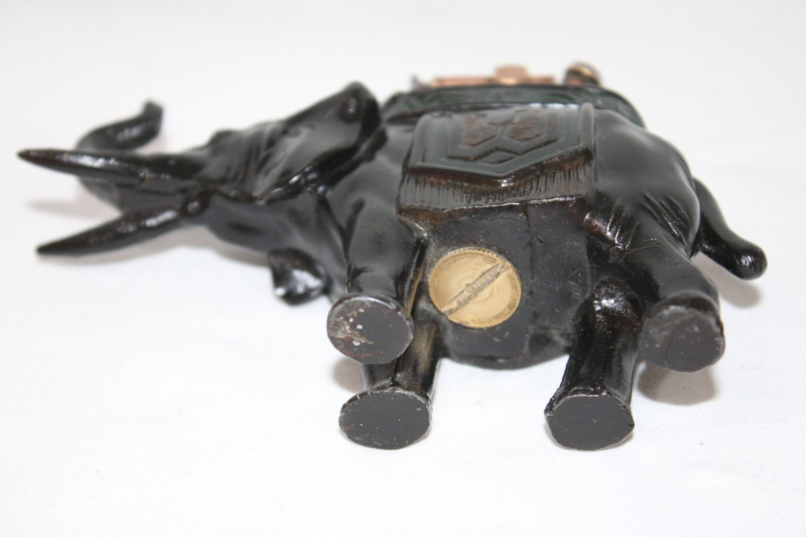 Antique Cast Iron Elephant Table Lighter 1930s Working Order 🔥